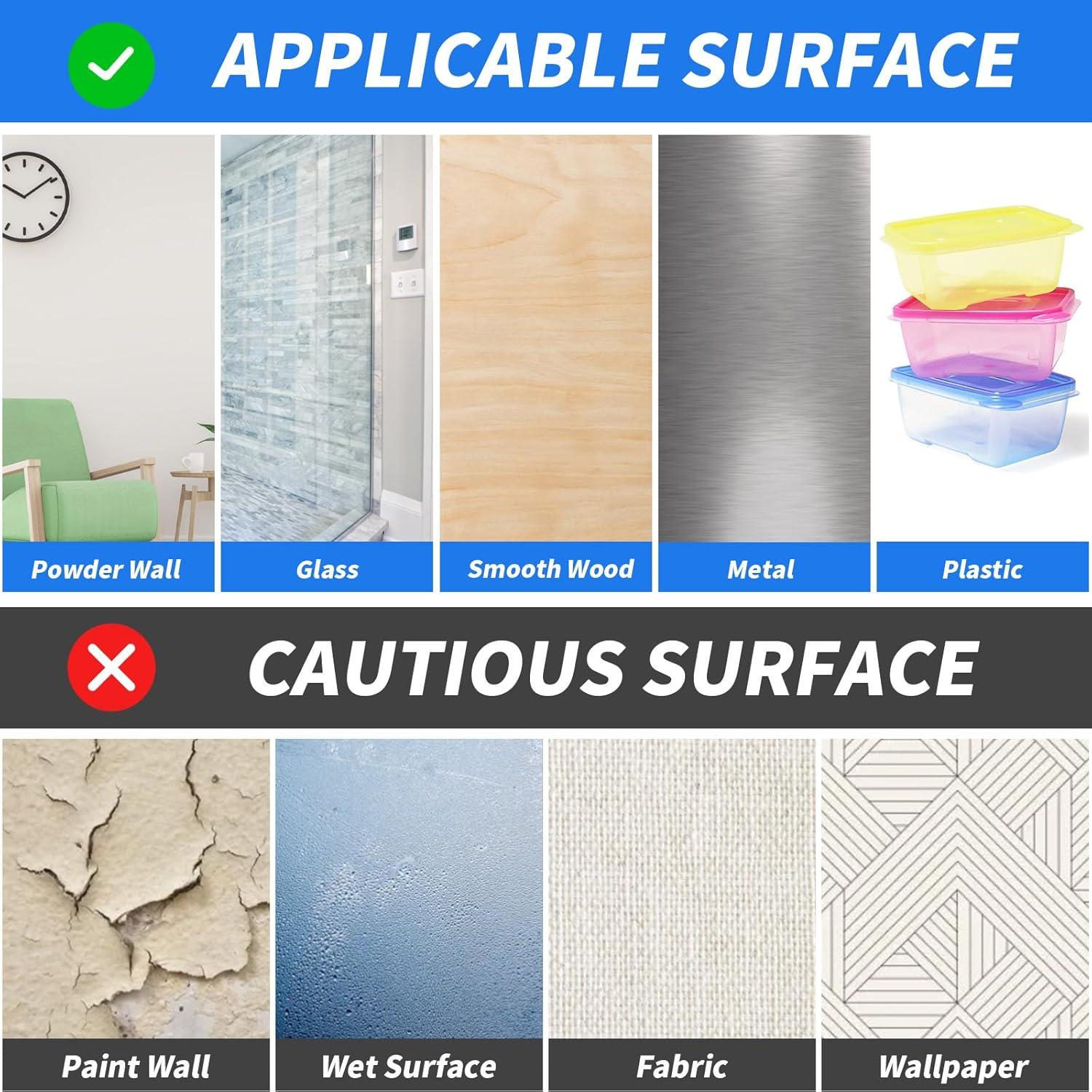 Tiras Adhesivas para Colgar Imágenes Daewiutr 32 Pares 6.5x1.9cm