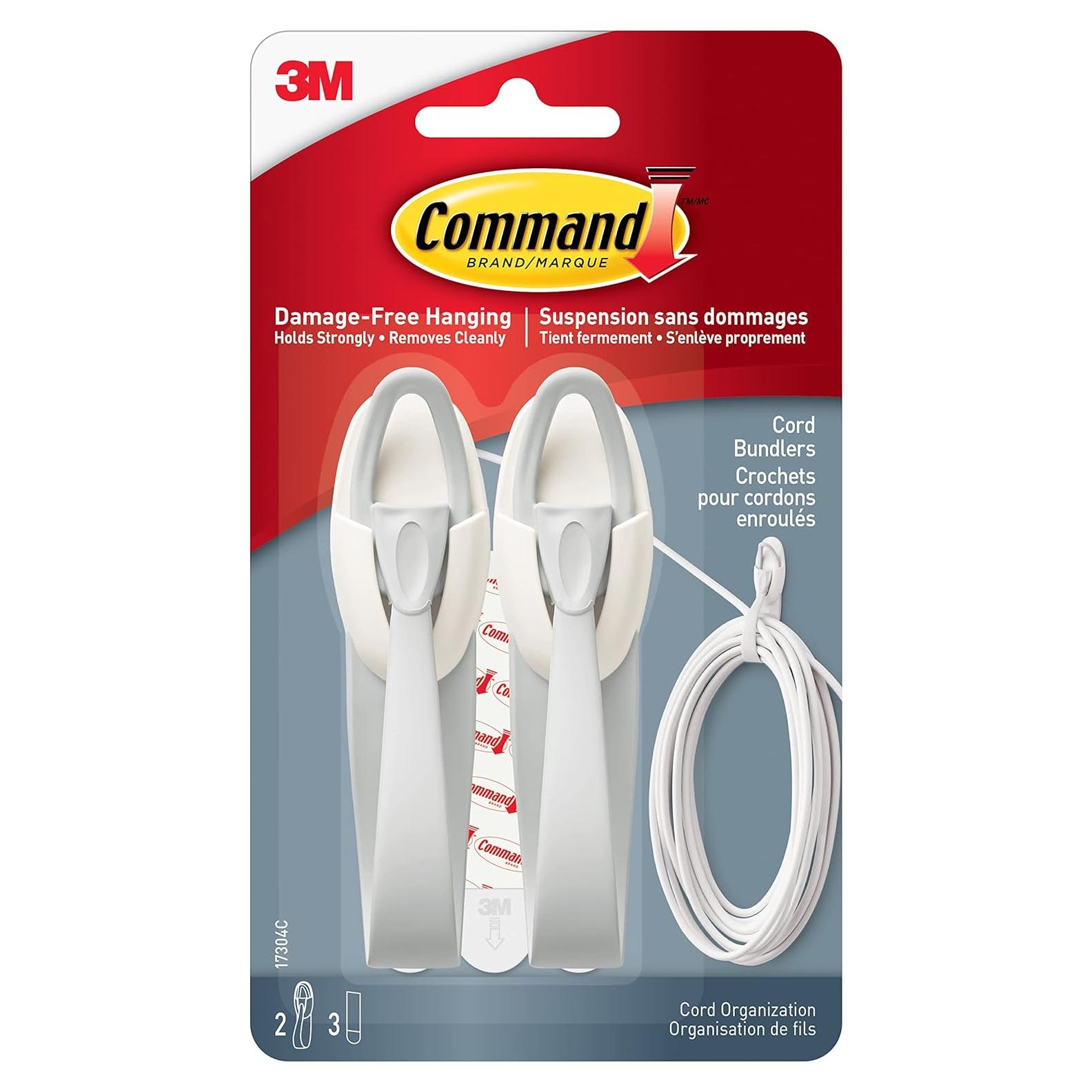Organizadores de Cables Command 2 Unidades - Soporta 0.91 kg