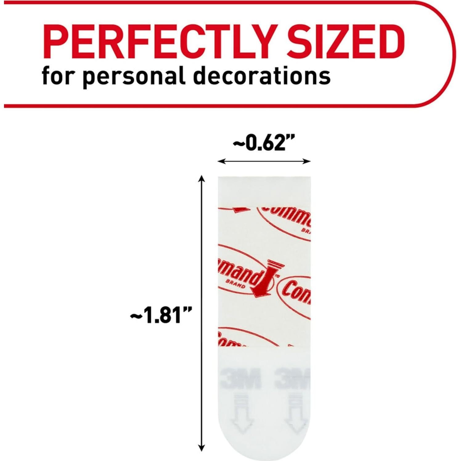 Tiras de Póster Command 3M - 100 Conjuntos Adhesivos Blancos