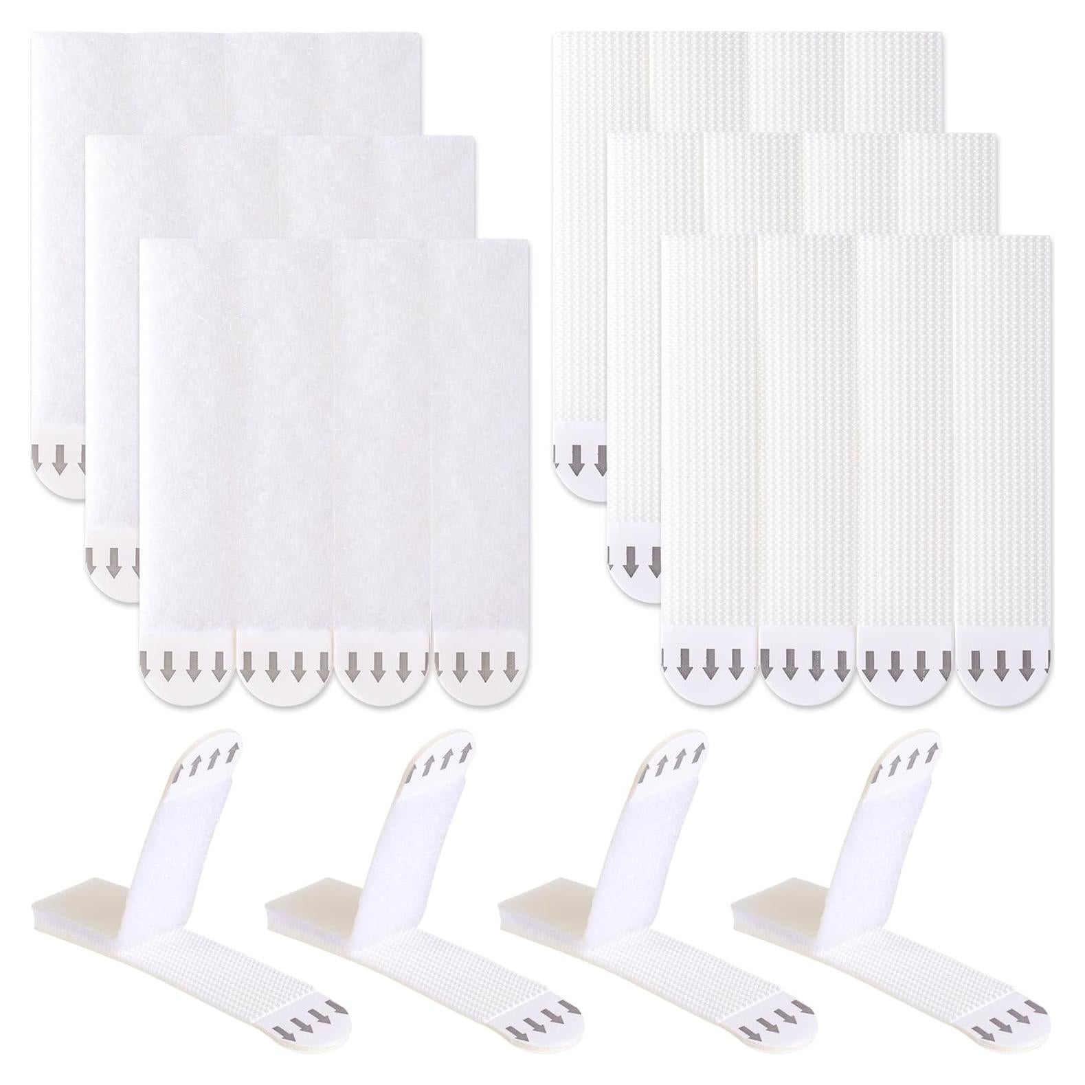 12Pairs/24 Strips Picture Hanging Strips Heavy Duty, Adhesive Large Sticky Picture Hangers No Damage Without Nails for Home Office Dorm Wall Picture Frame Decoration