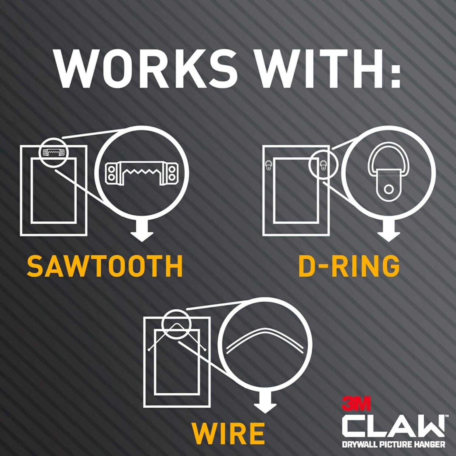 Kit Colgadores Imágenes 3M CLAW y Tiras Command, 20.4 kg