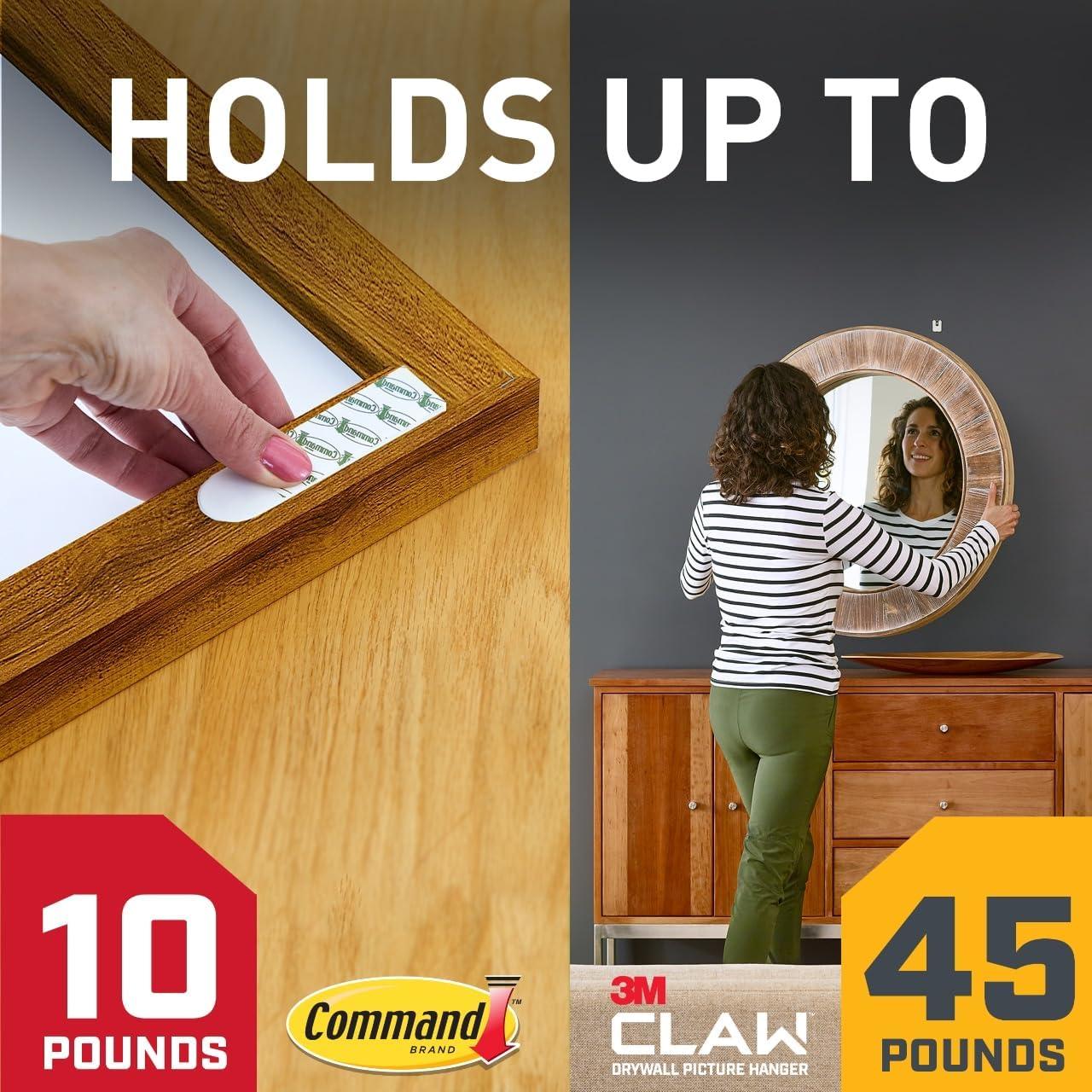 Kit Colgadores Imágenes 3M CLAW y Tiras Command, 20.4 kg