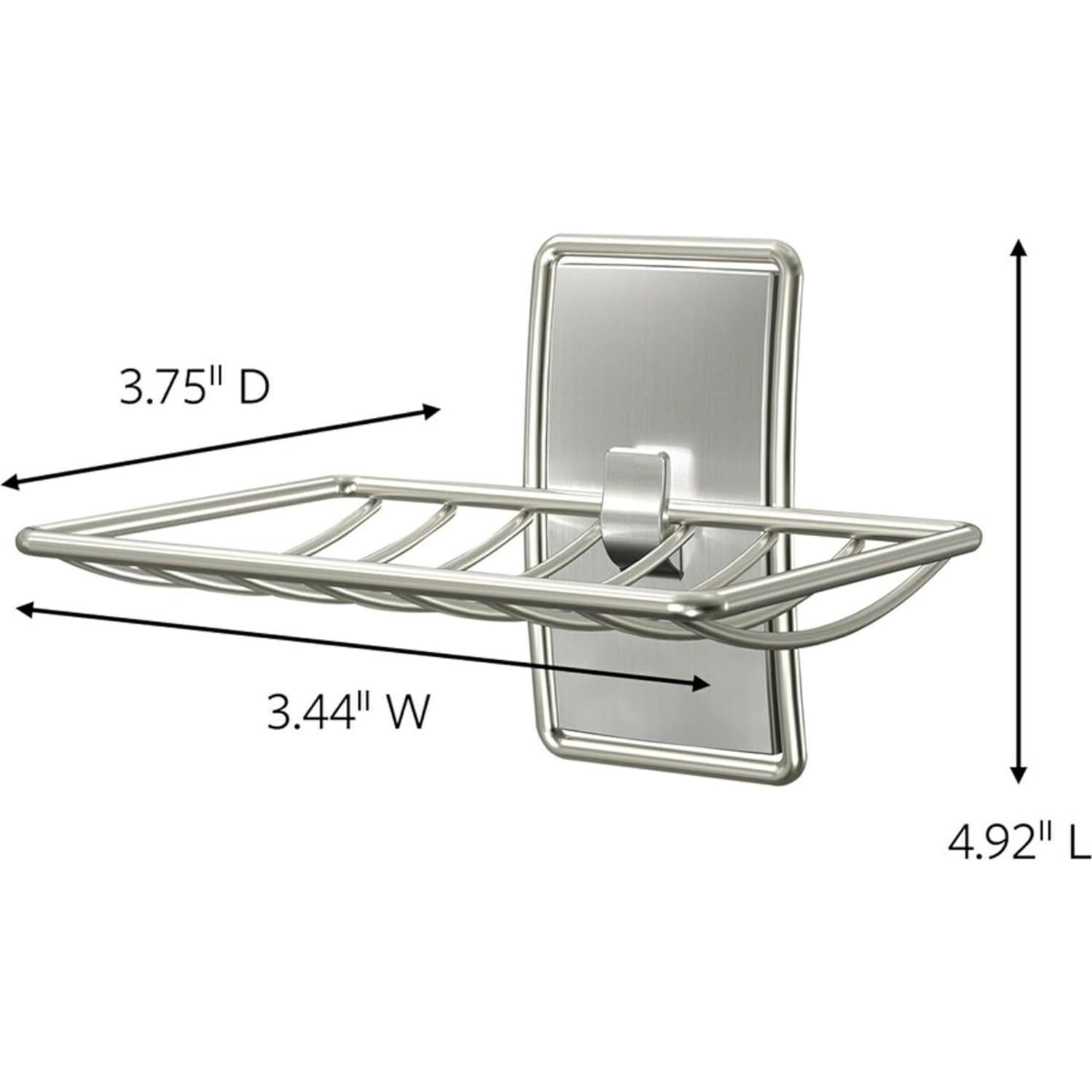 Plato de Jabón Command Niquel Satinado para Ducha - 1 Soporte