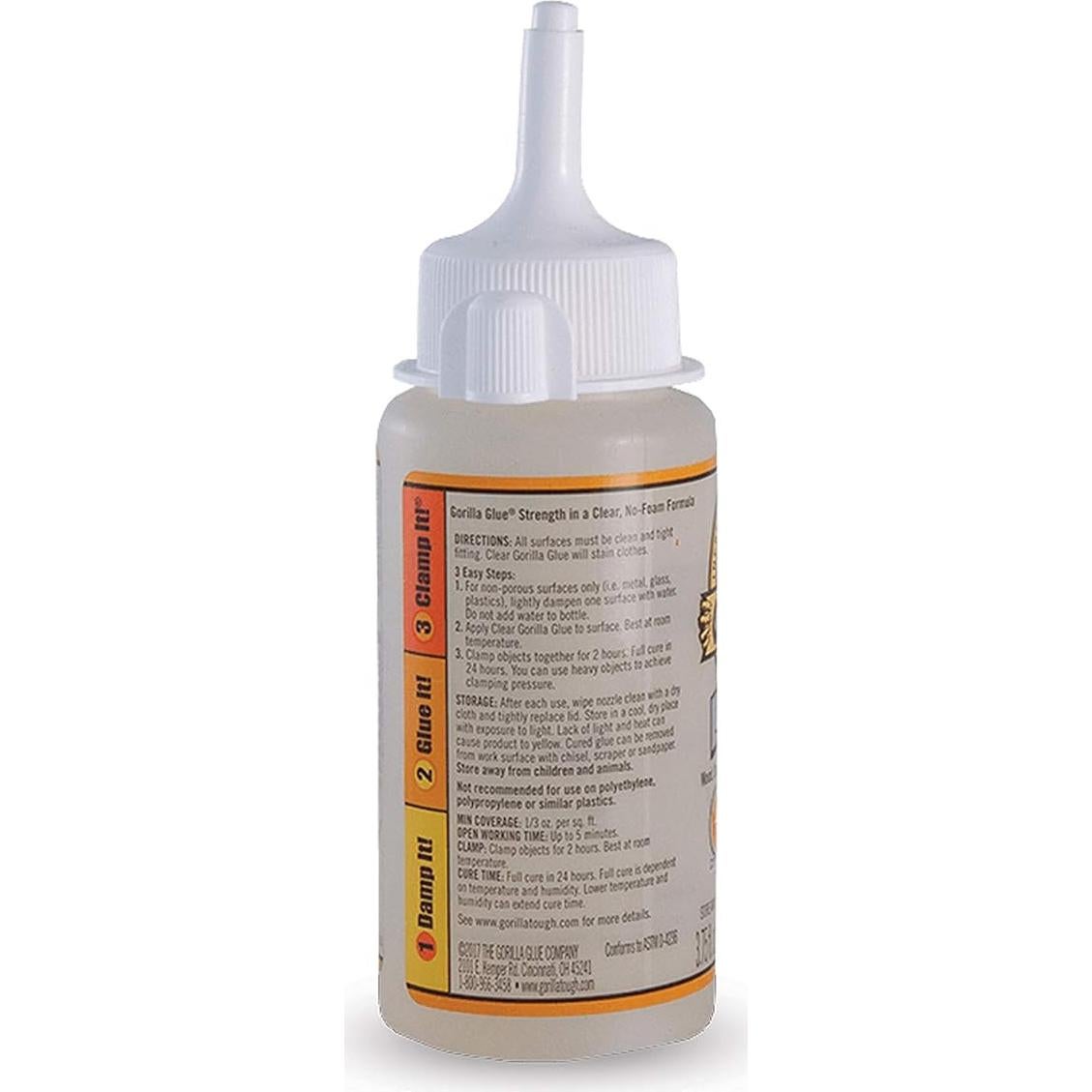 Pegamento Transparente Gorilla 106.3g x 2 - Multiusos y Resistente al Agua