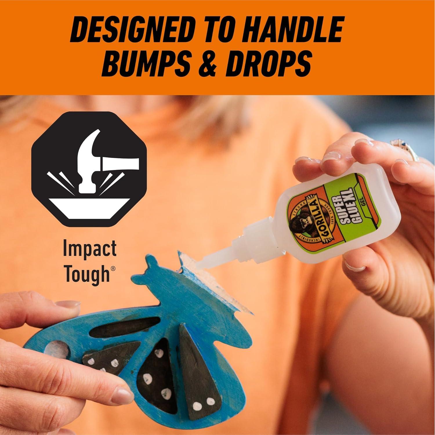 Gorilla Super Glue Gel XL 25g - Pegamento Transparente Multiusos