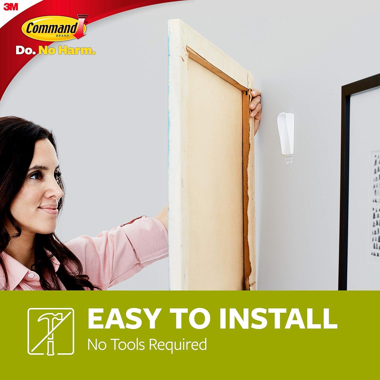 Ganchos de Lienzo Grande Command 3 Piezas Soporta 1.36 kg