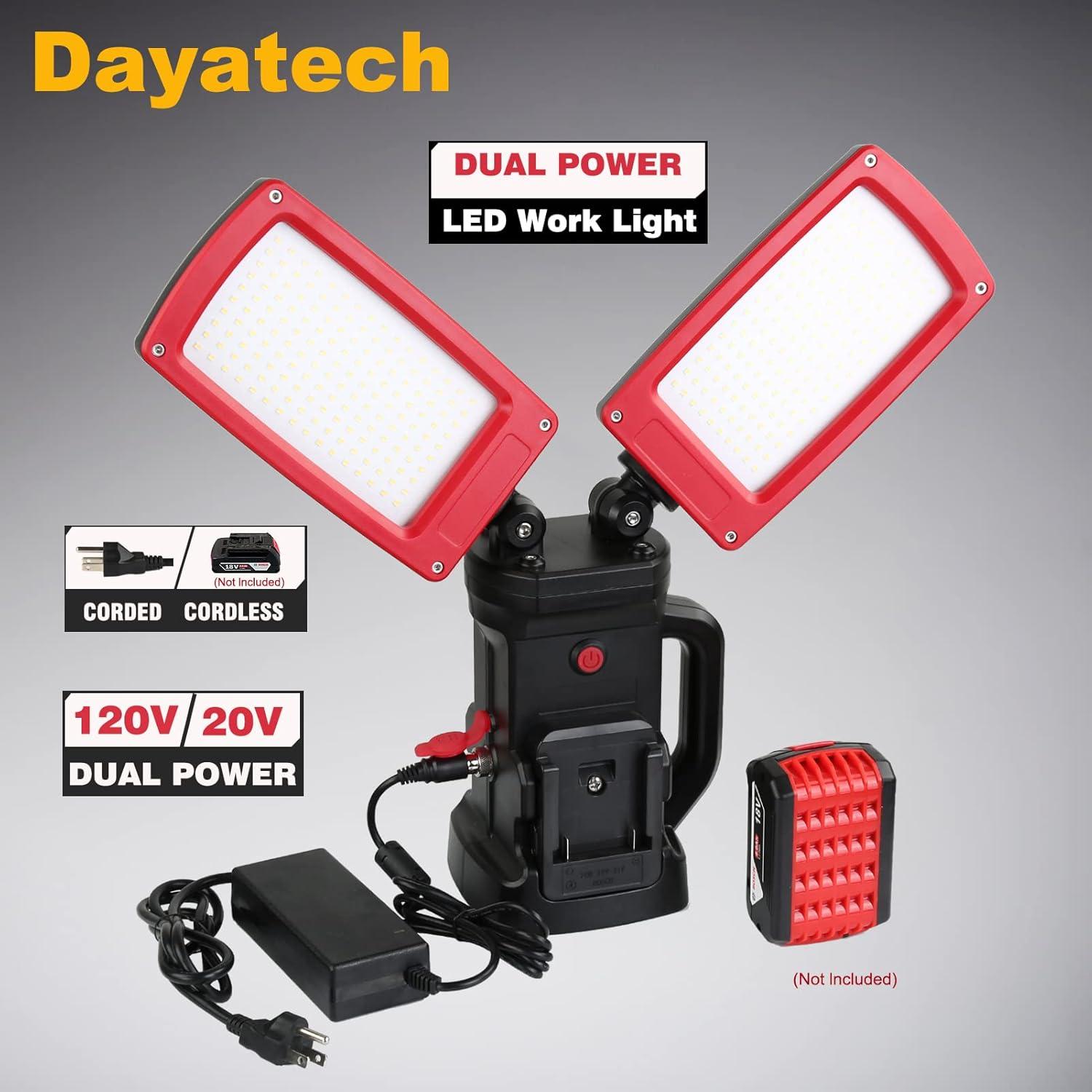 Luz de trabajo inalámbrica Dayatech 12000 lúmenes con trípode