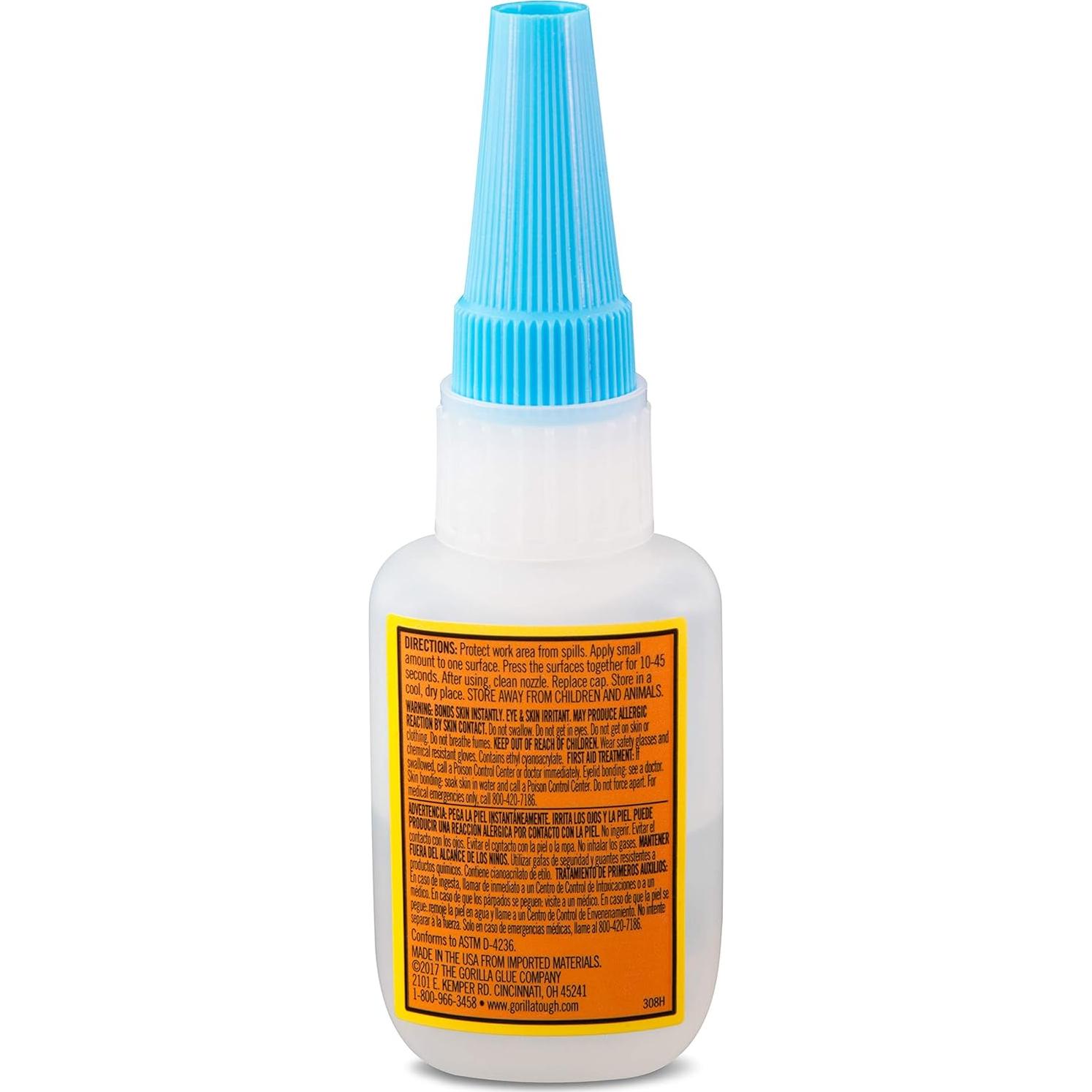 Gorilla Super Glue 15 g Claro - Paquete de 12 Unidades