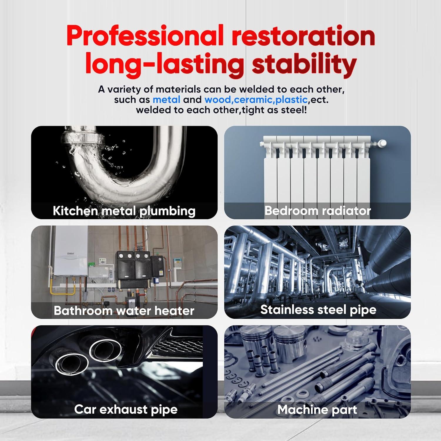 Pegamento Epóxico Metálico 3 Piezas 50 g Alta Resistencia