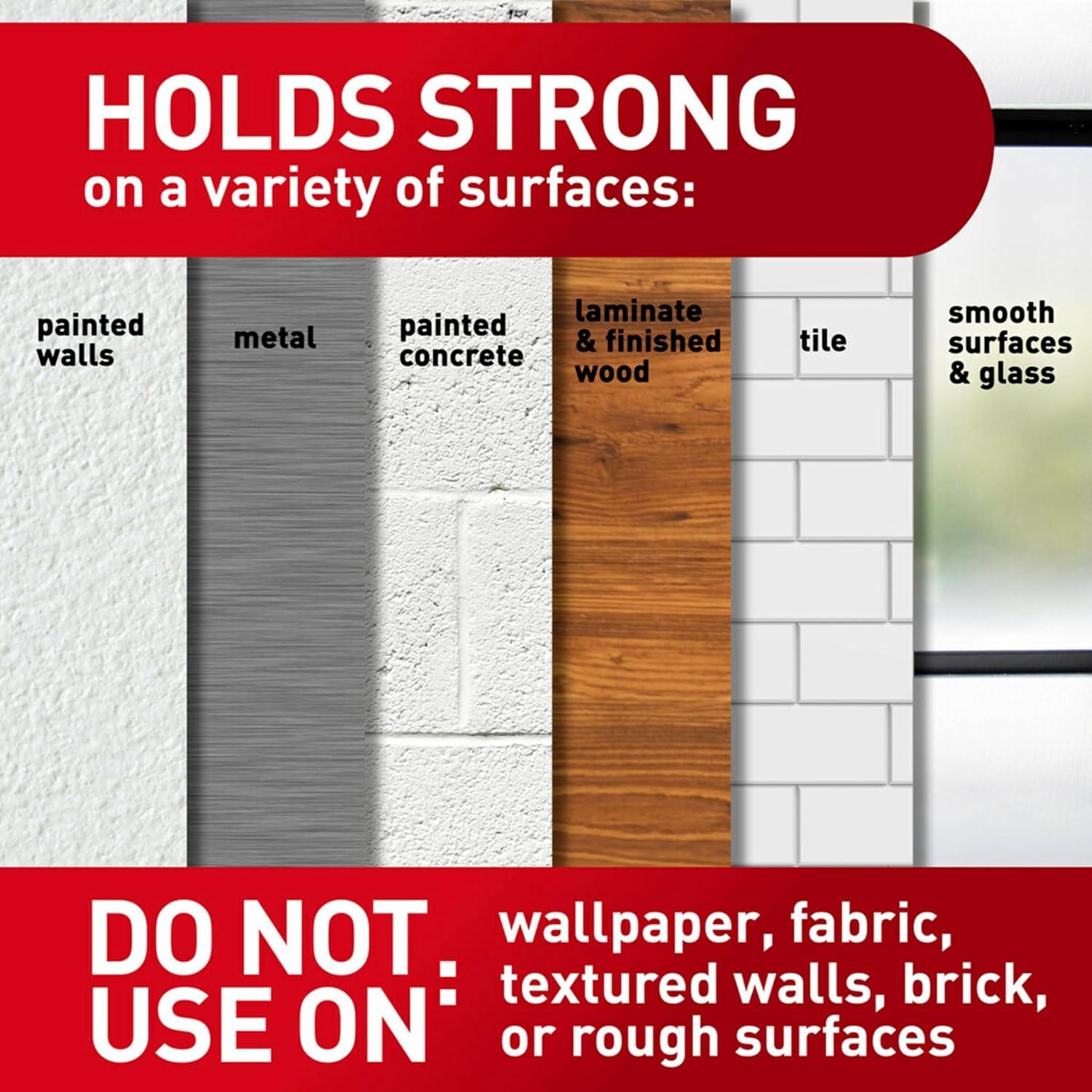 Tiradores de Pared Command 15 lb Blancos, 4 Pares, Resistentes al Agua