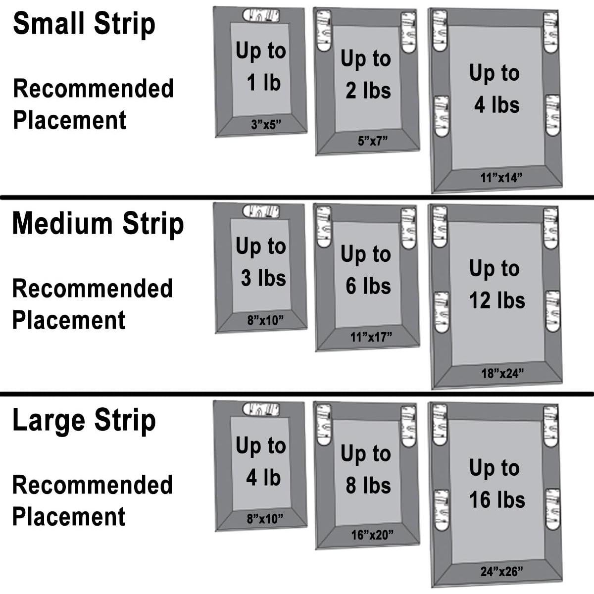 Tiras para colgar cuadros Command 3M 12 pares medianas blancas