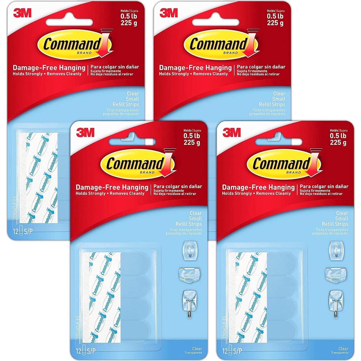 Tiras de recarga pequeñas Command 48 unidades transparentes