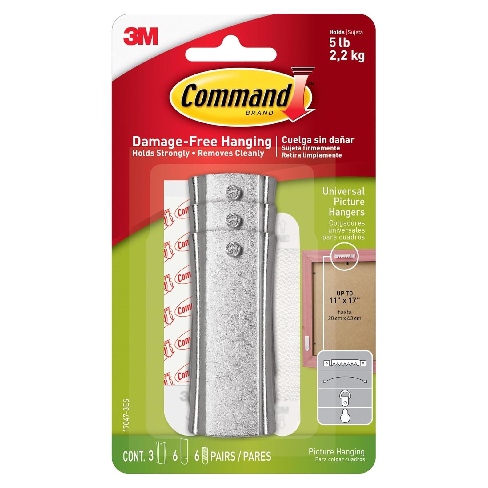 Colgador de Imágenes Command 2.27 kg - 3 Colgadores y Tiras