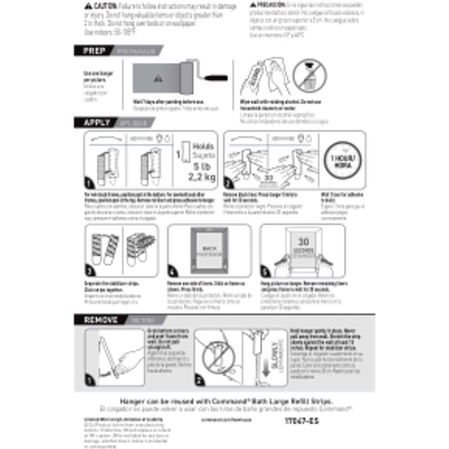 Colgador de Imágenes Command 2.27 kg - 3 Colgadores y Tiras