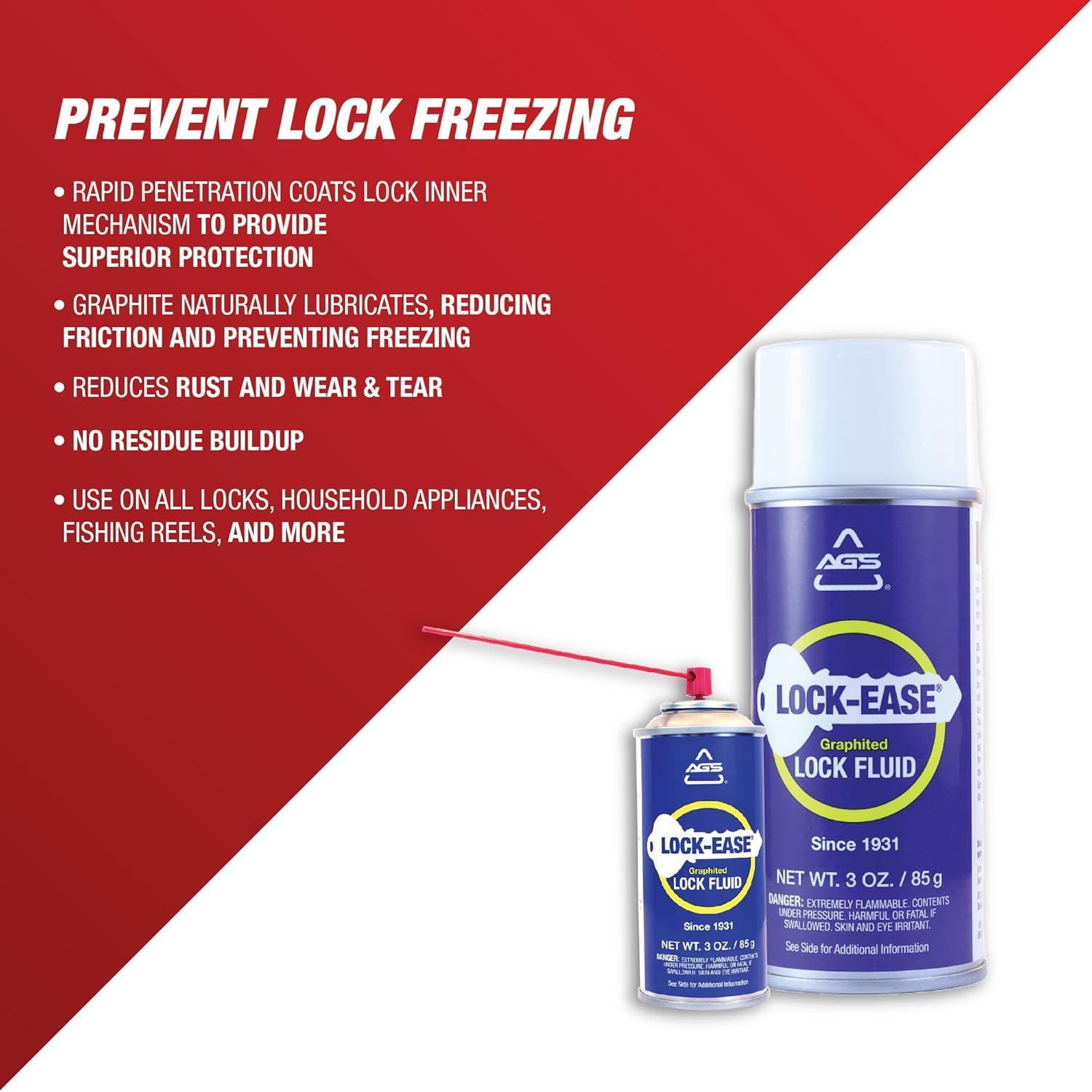 Lubricante para Cerraduras AGS Lock-Ease Grafito 85g Aerosol