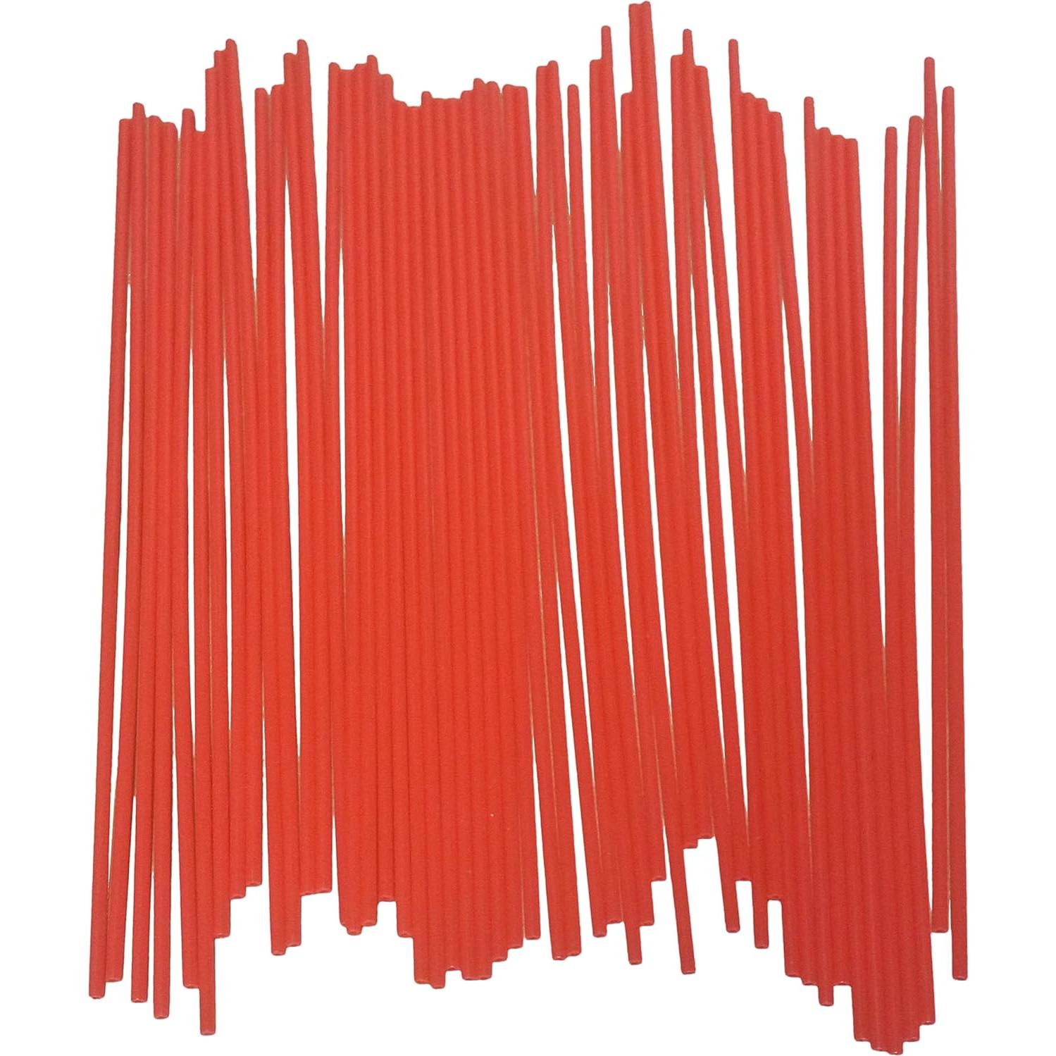 Paquete de 100 Tubos de Extensión JQuad 15.24 cm Rojo