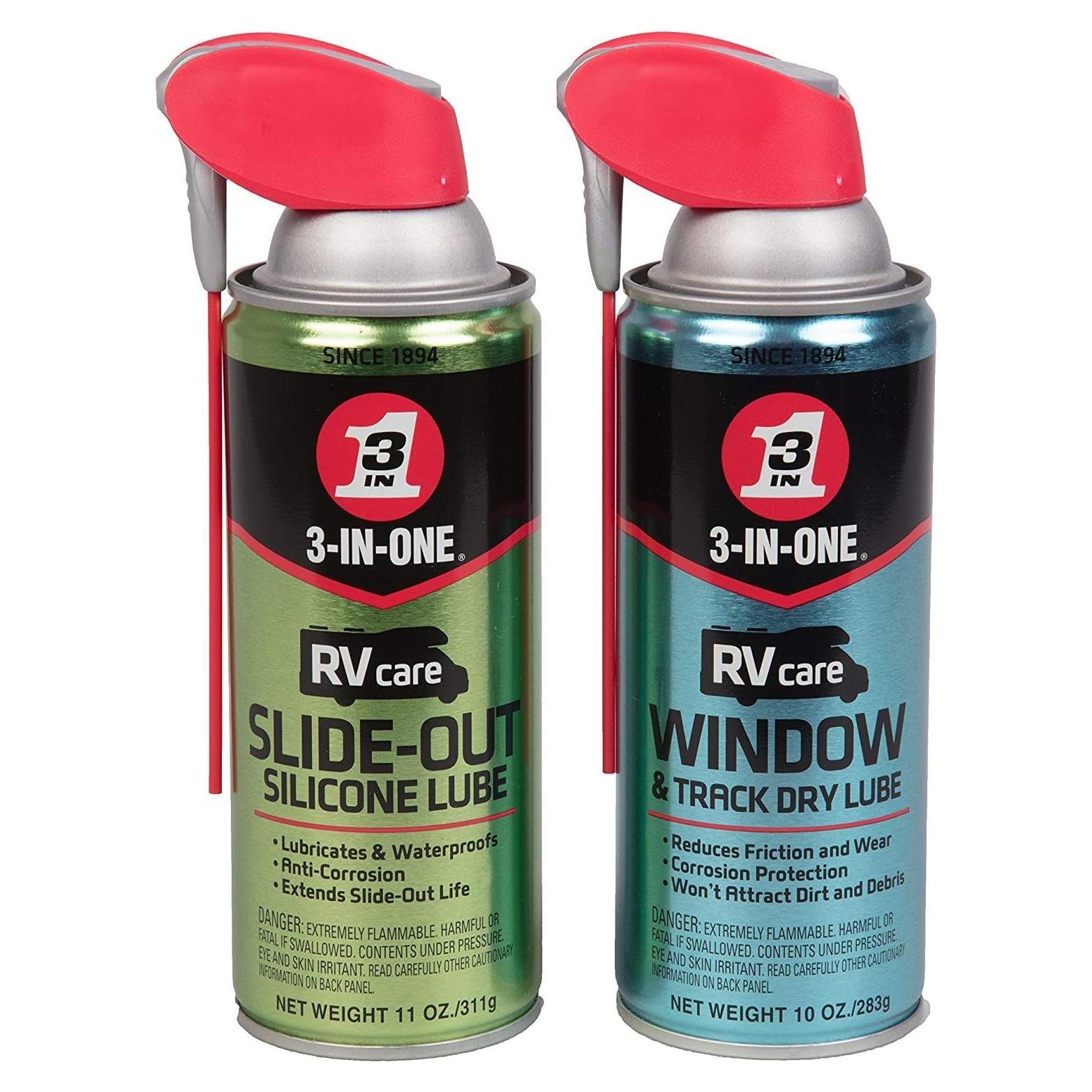 Lubricante de Silicona 3-IN-ONE RVcare 311 g y Seco 283 g
