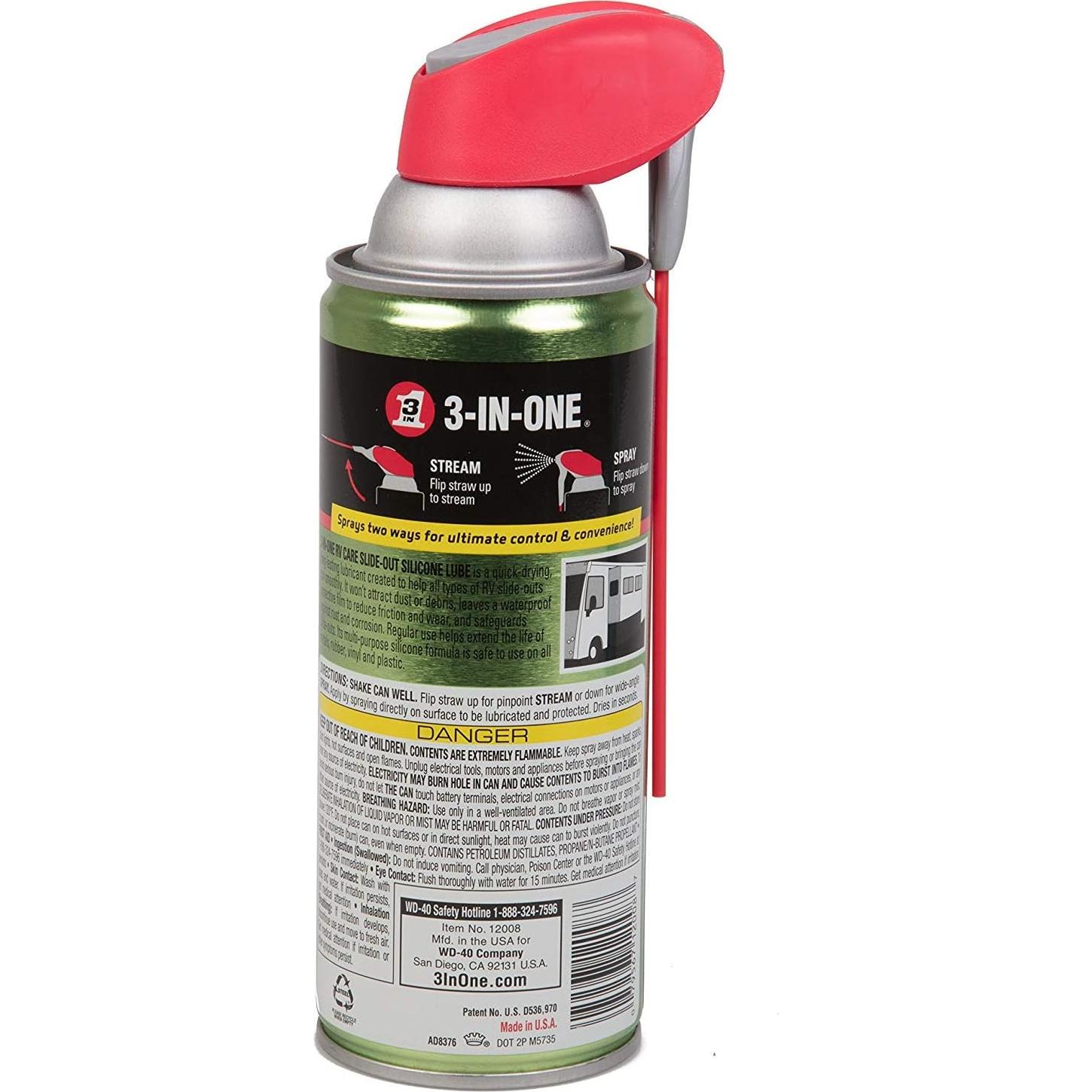 Lubricante de Silicona 3-IN-ONE RVcare 311 g y Seco 283 g