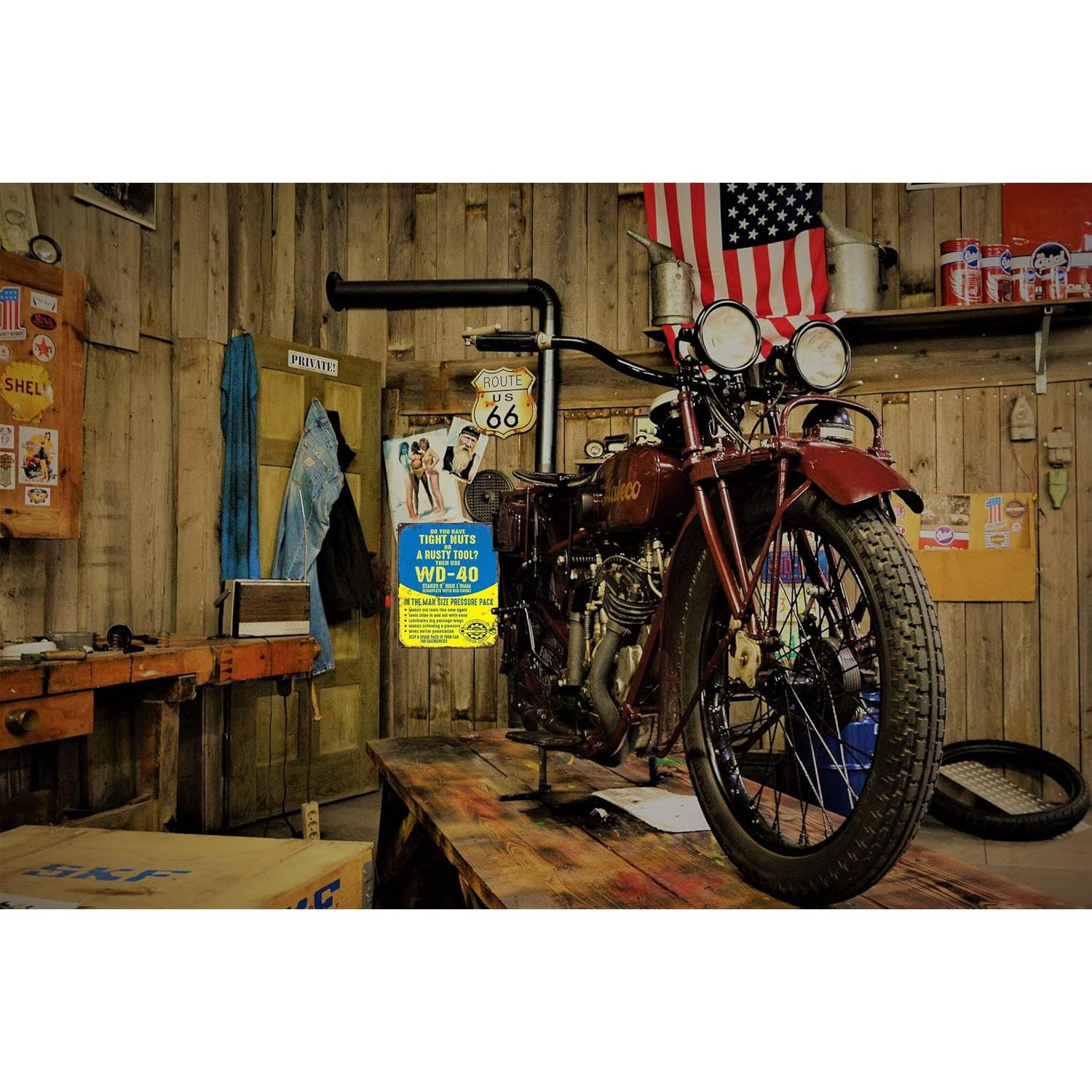 Funny Metal Signs Vintage Do You Have Tight Nuts Or A Rusty Tool? WD-40 For Man Cave Decor Vintage Garage Decor For men 8 x 12 inches