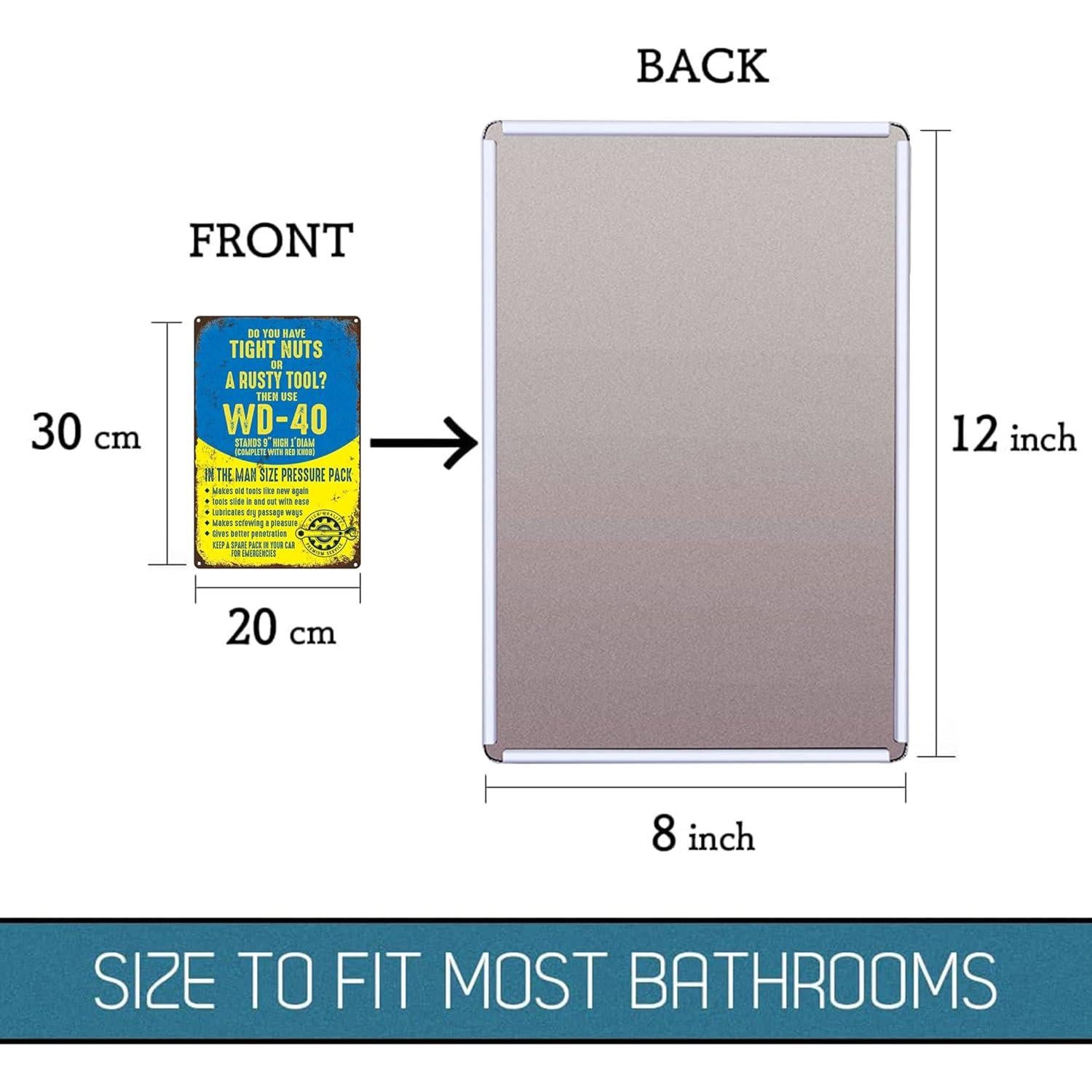 Funny Metal Signs Vintage Do You Have Tight Nuts Or A Rusty Tool? WD-40 For Man Cave Decor Vintage Garage Decor For men 8 x 12 inches