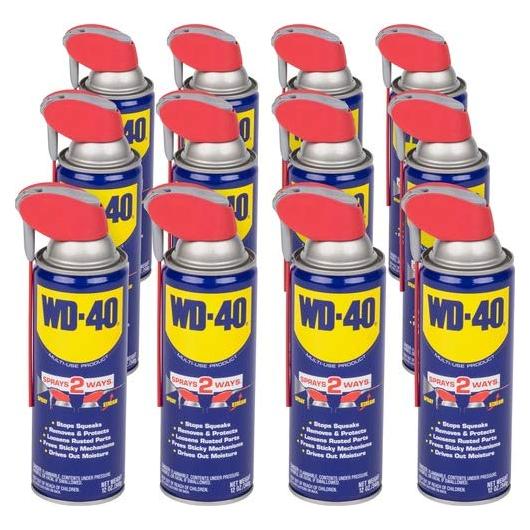 Lubricante WD-40 Smart Straw 355 ml - Paquete de 12 unidades