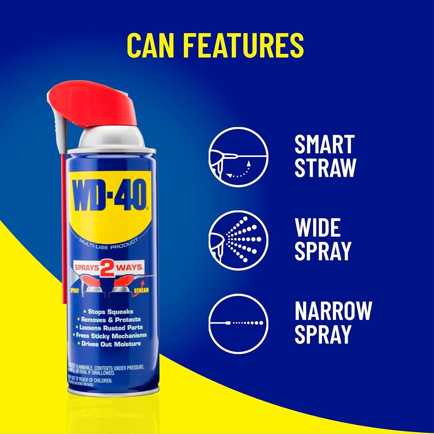 Paquete de 12 WD-40 Multiuso 226.8 g + Lubricante 3-en-UNO 311 g