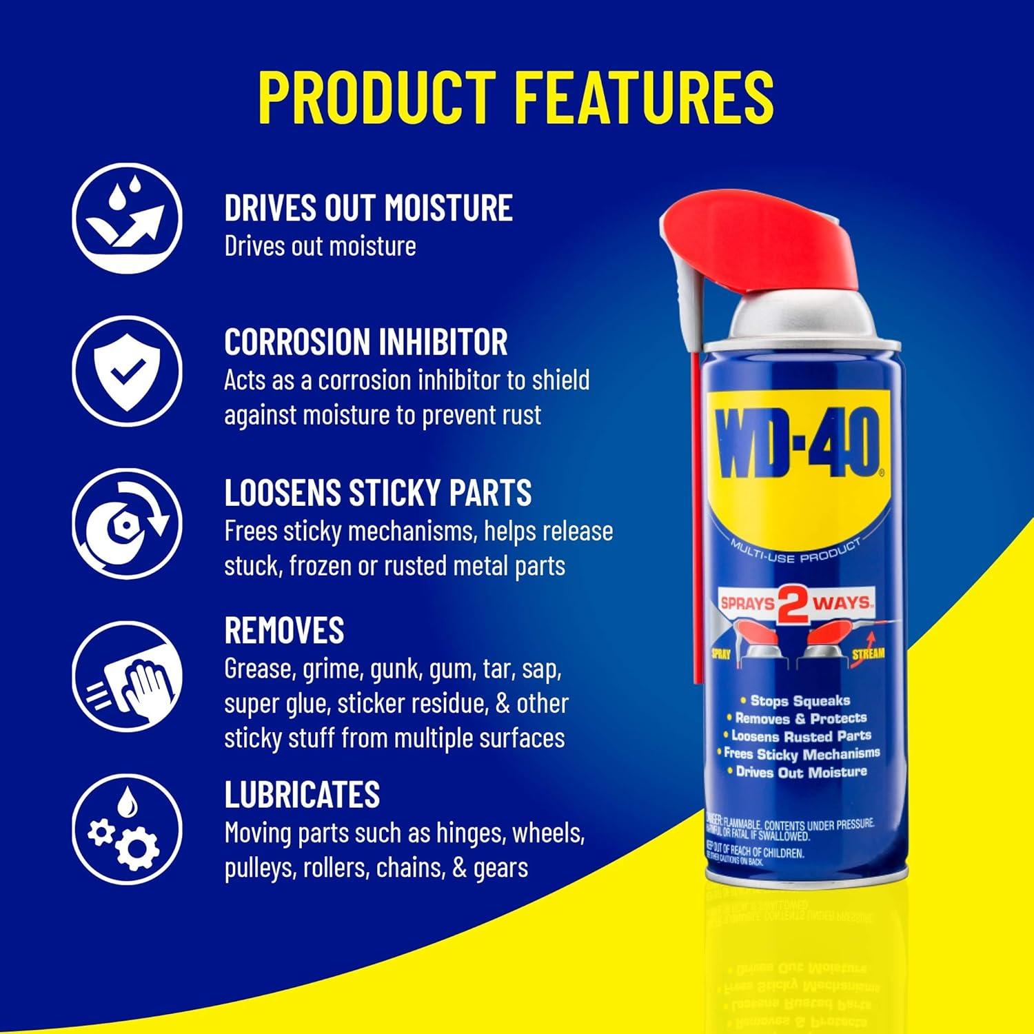 Paquete de 12 WD-40 Multiuso 226.8 g + Lubricante 3-en-UNO 311 g