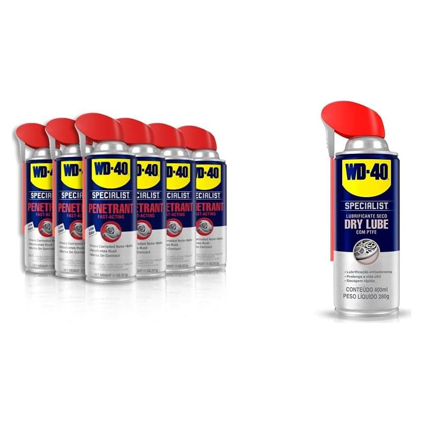 WD-40 Especialista Penetrante y Lubricante Seco 6-Pack