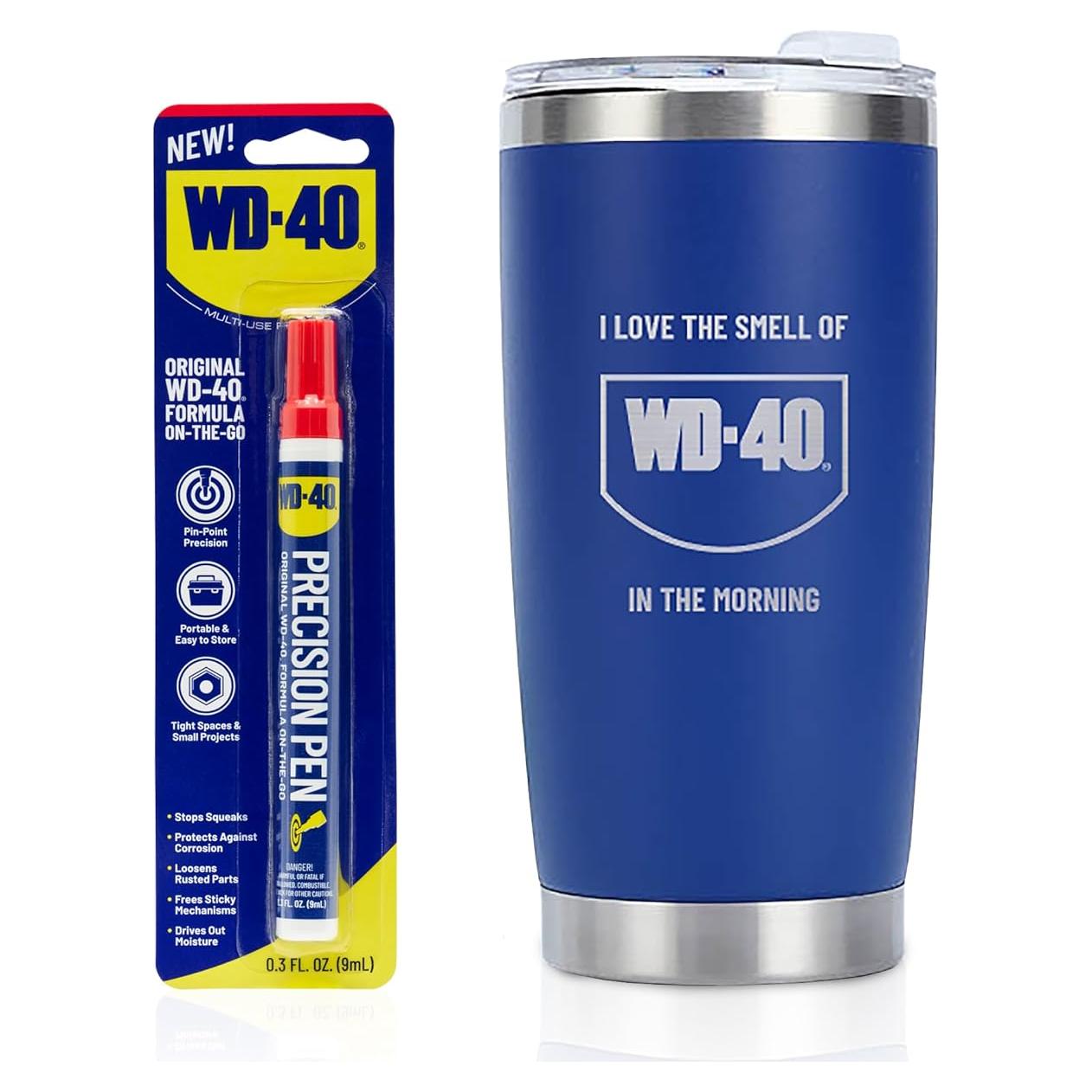 Paquete regalo bolígrafo precisión WD-40 y vaso acero 0.95L