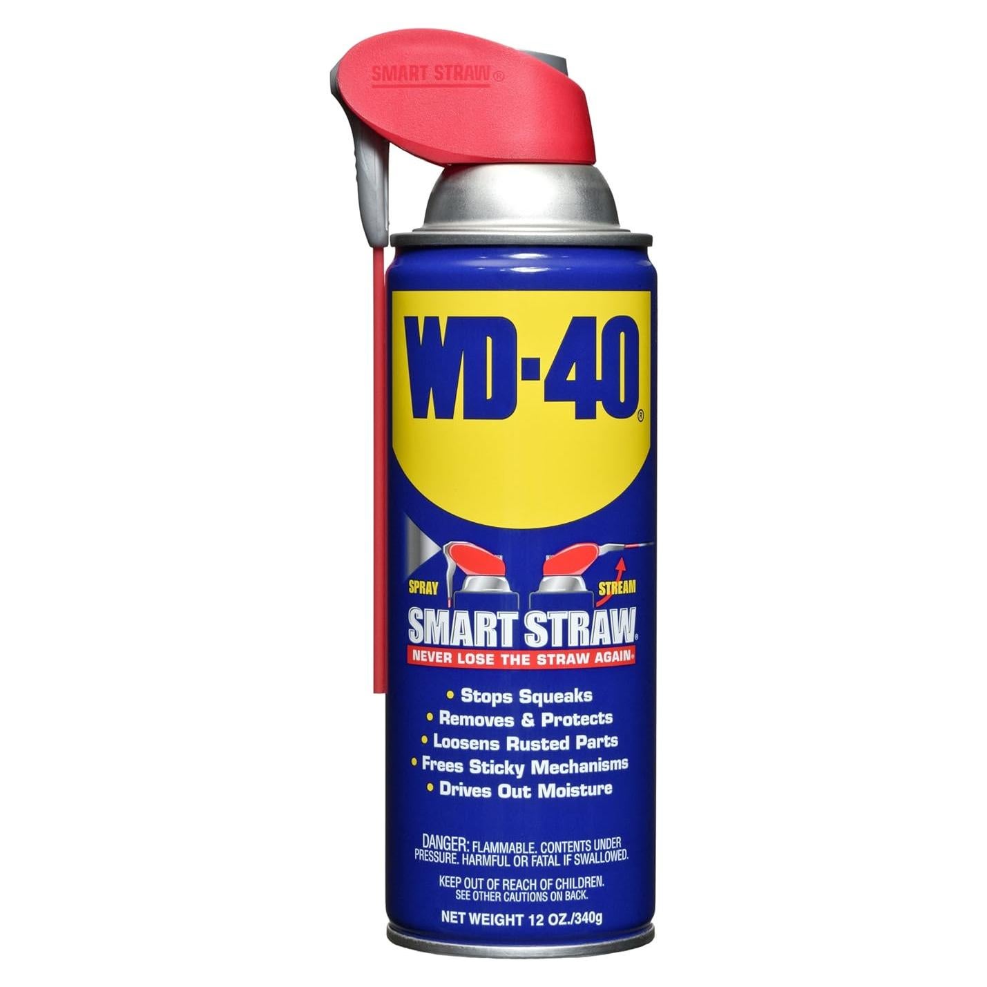 Spray Multiusos WD-40 con Popote Inteligente 340 g (Paquete de 6)
