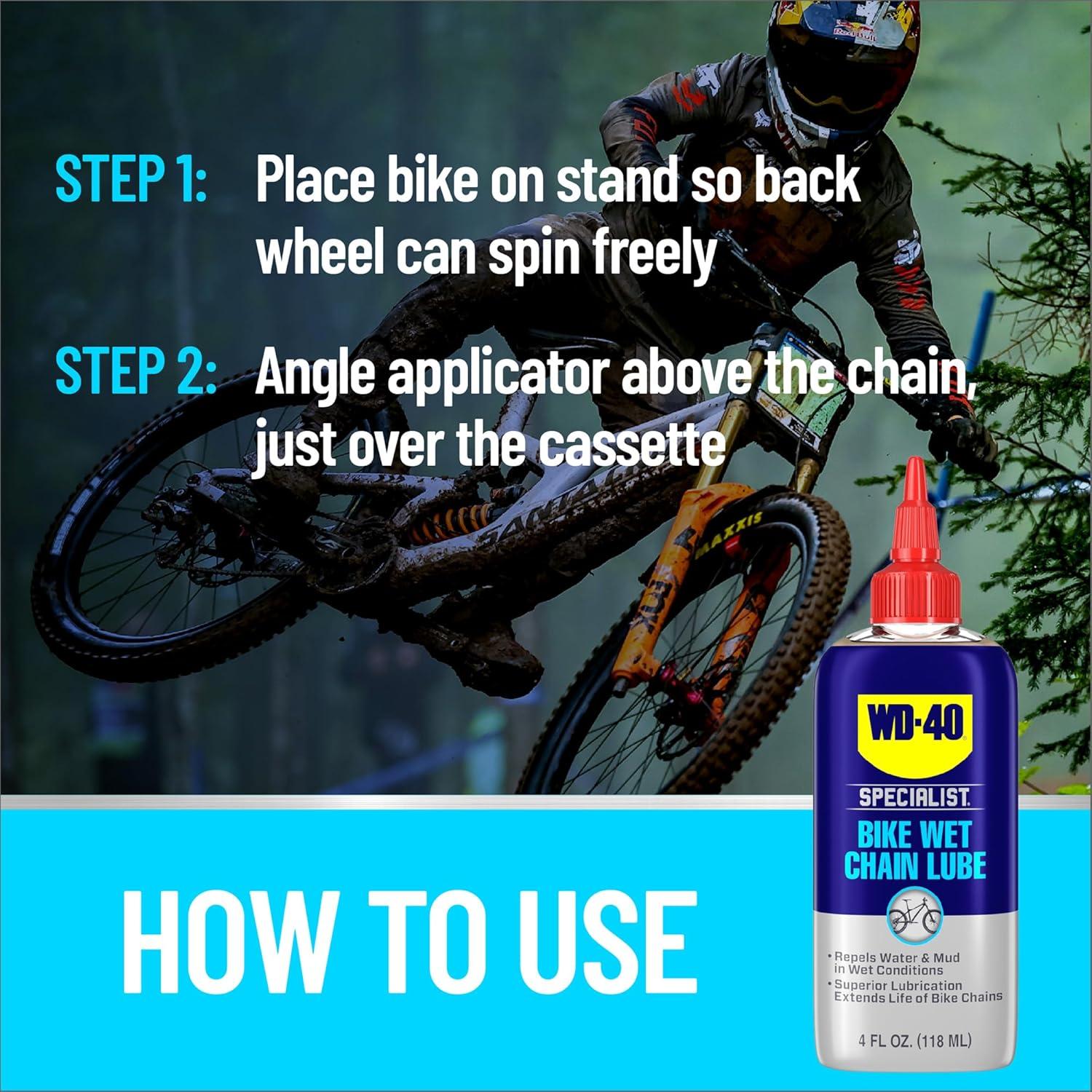 Lubricante Húmedo para Cadenas de Bicicleta WD-40 113 g