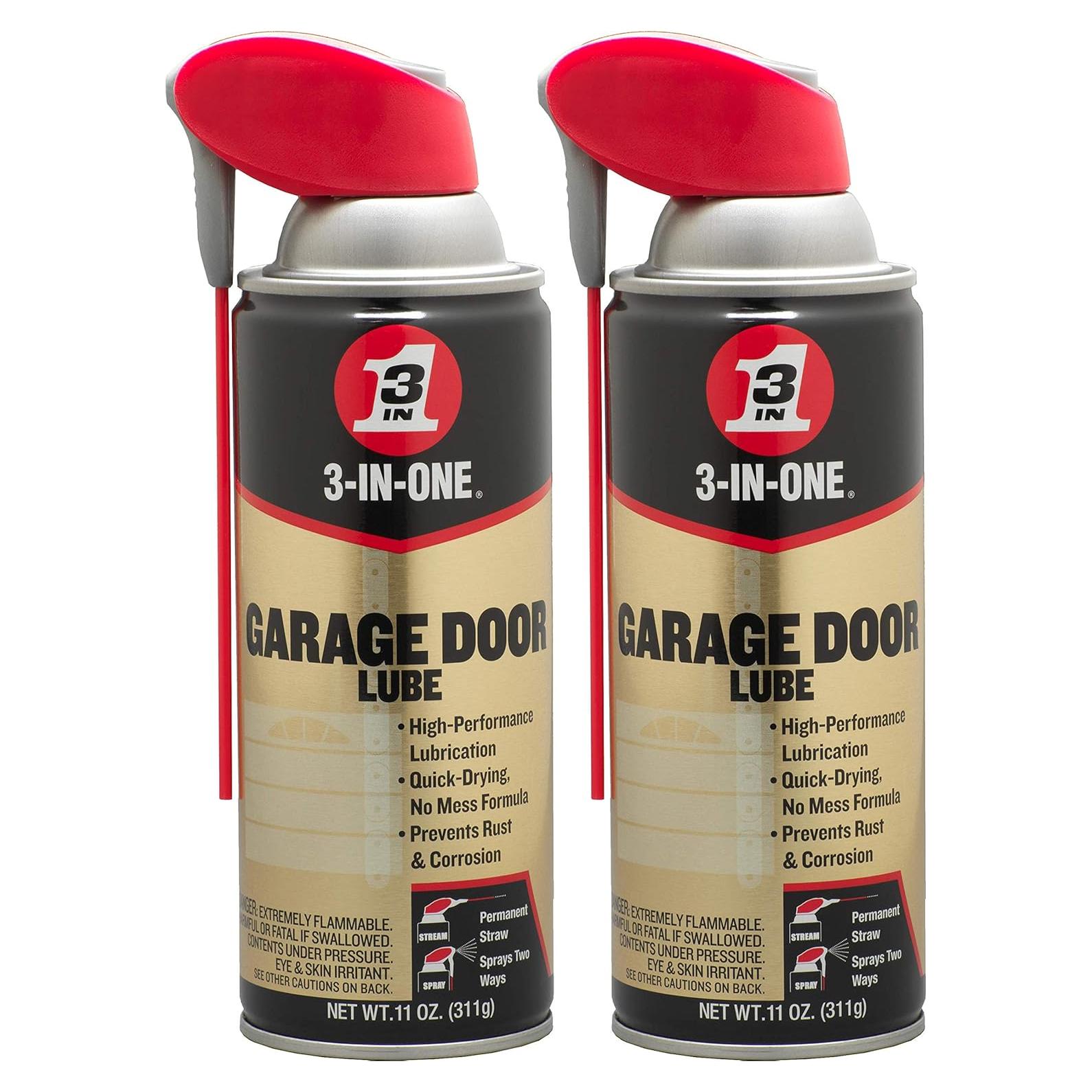 Lubricante Profesional 3-IN-ONE para Puertas de Garaje 311g Doble