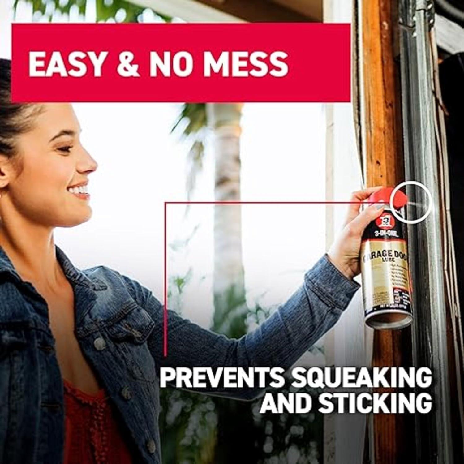 Lubricante Profesional 3-IN-ONE para Puertas de Garaje 311g Doble