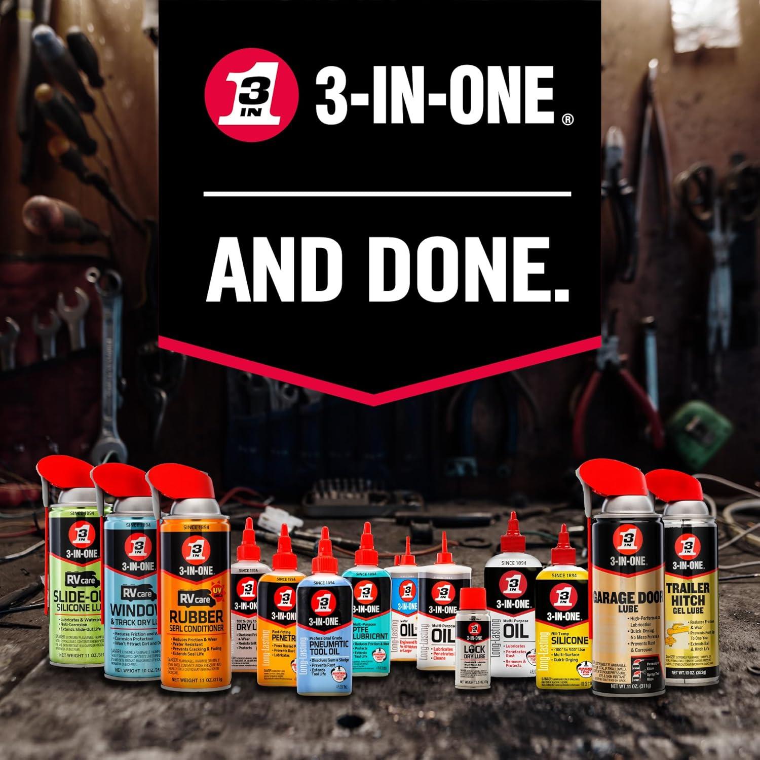 Lubricante Profesional 3-IN-ONE para Puertas de Garaje 311g Doble