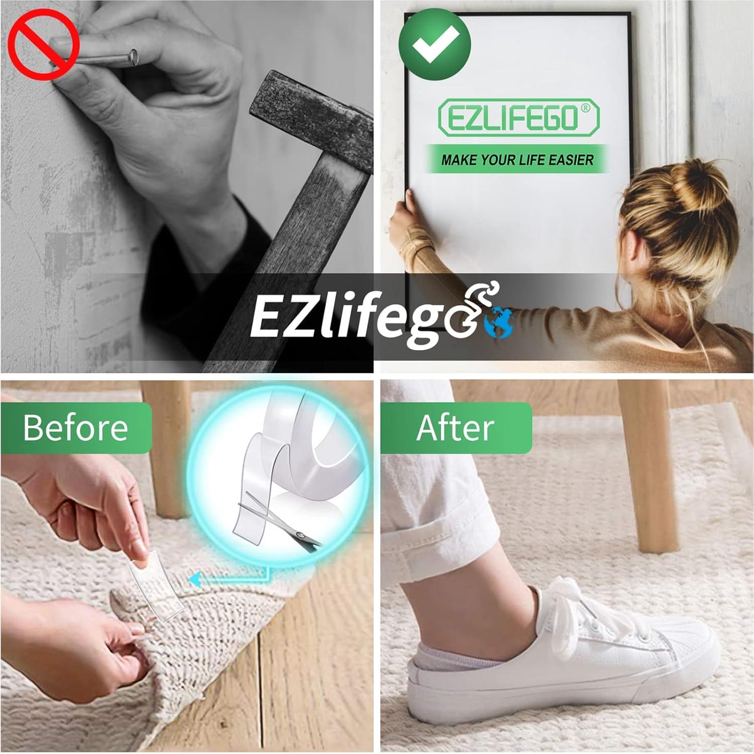 Cinta Doble Cara EZlifego Nano 3m Transparente Alta Resistencia