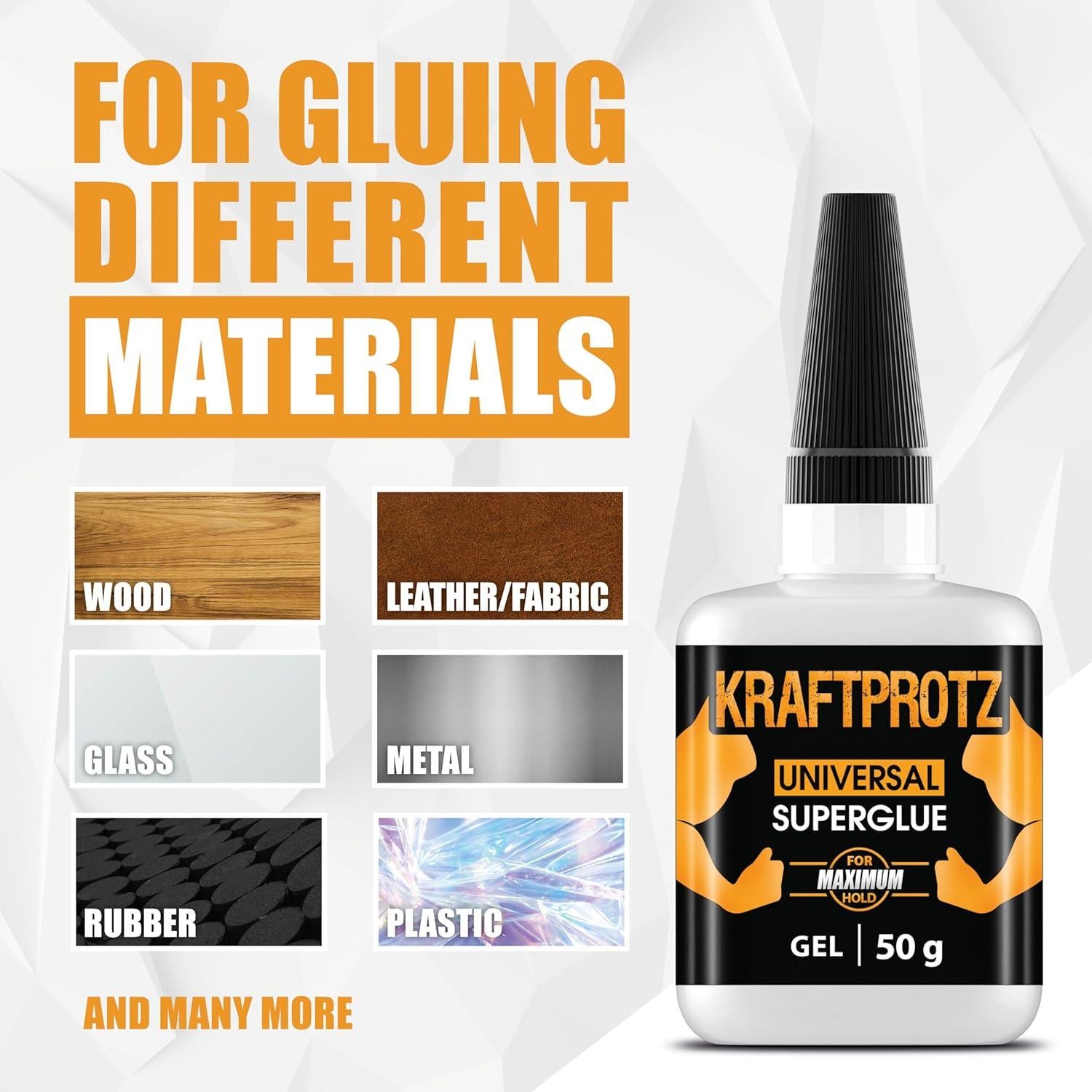 Super Glue Gel KRAFTPROTZ 49.6g Adhesivo Extra Fuerte