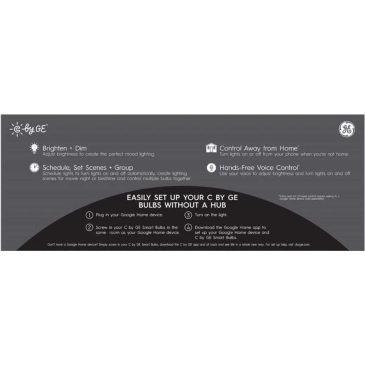 Bombillas LED Inteligentes GE A19 9.5W Luz Blanca Suave - 5 Unidades