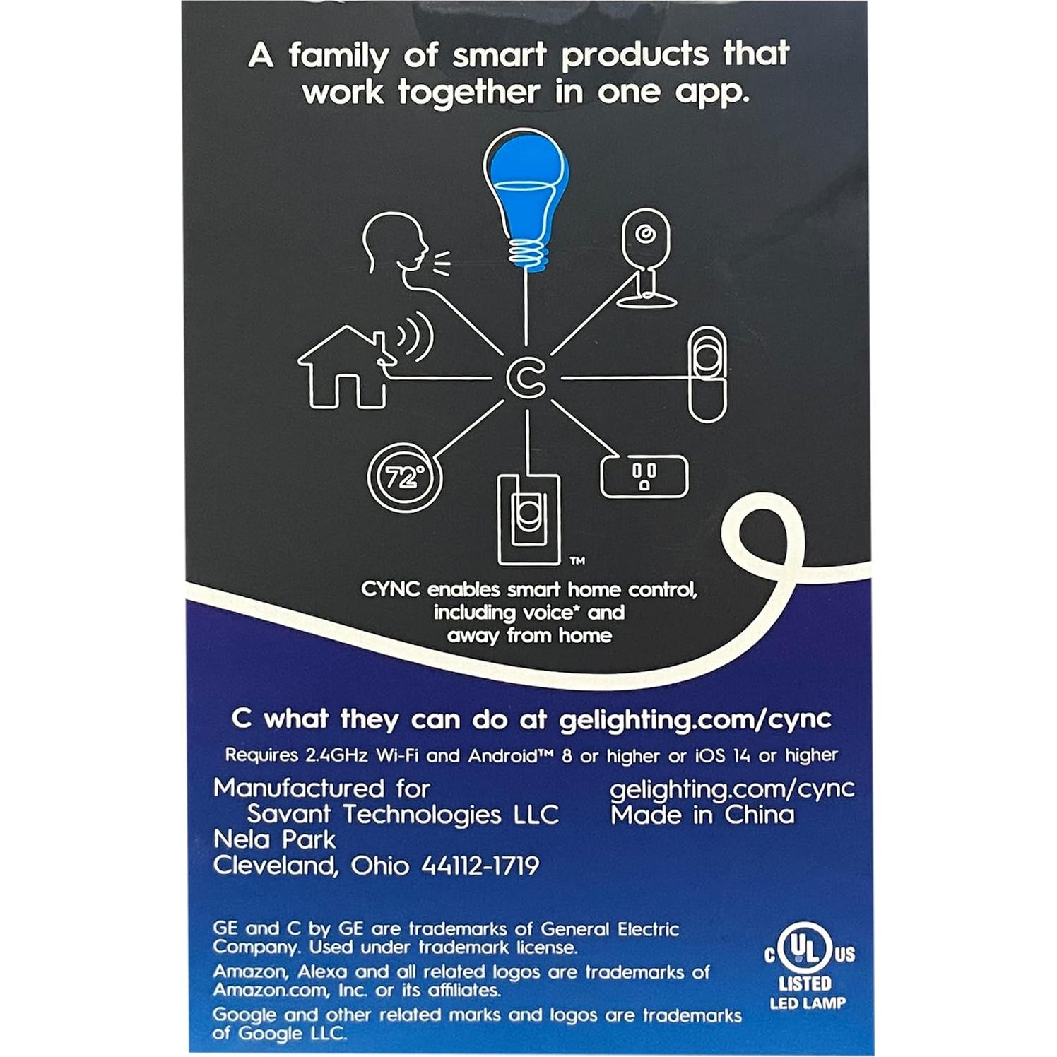 Bombilla Inteligente GE 9.5W A19 Regulable 800 Lúmenes