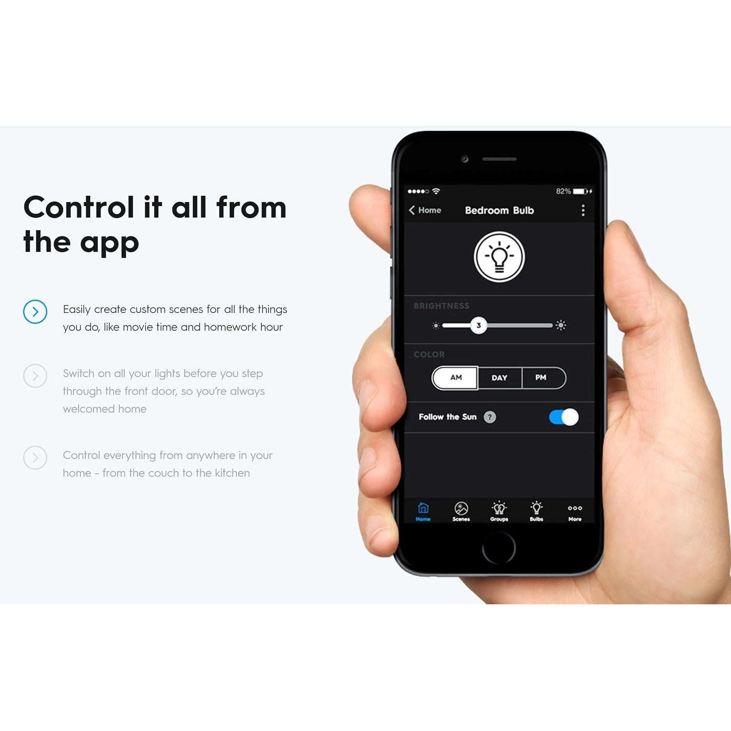 Bombilla LED Inteligente GE A19 C-Sleep 11W Paquete de 2