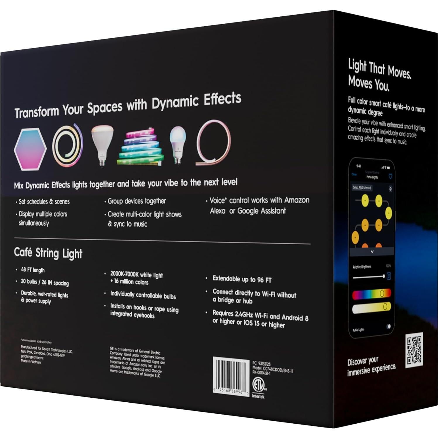 Luces de Cadena Inteligentes GE Cync 14.63m Multicolor