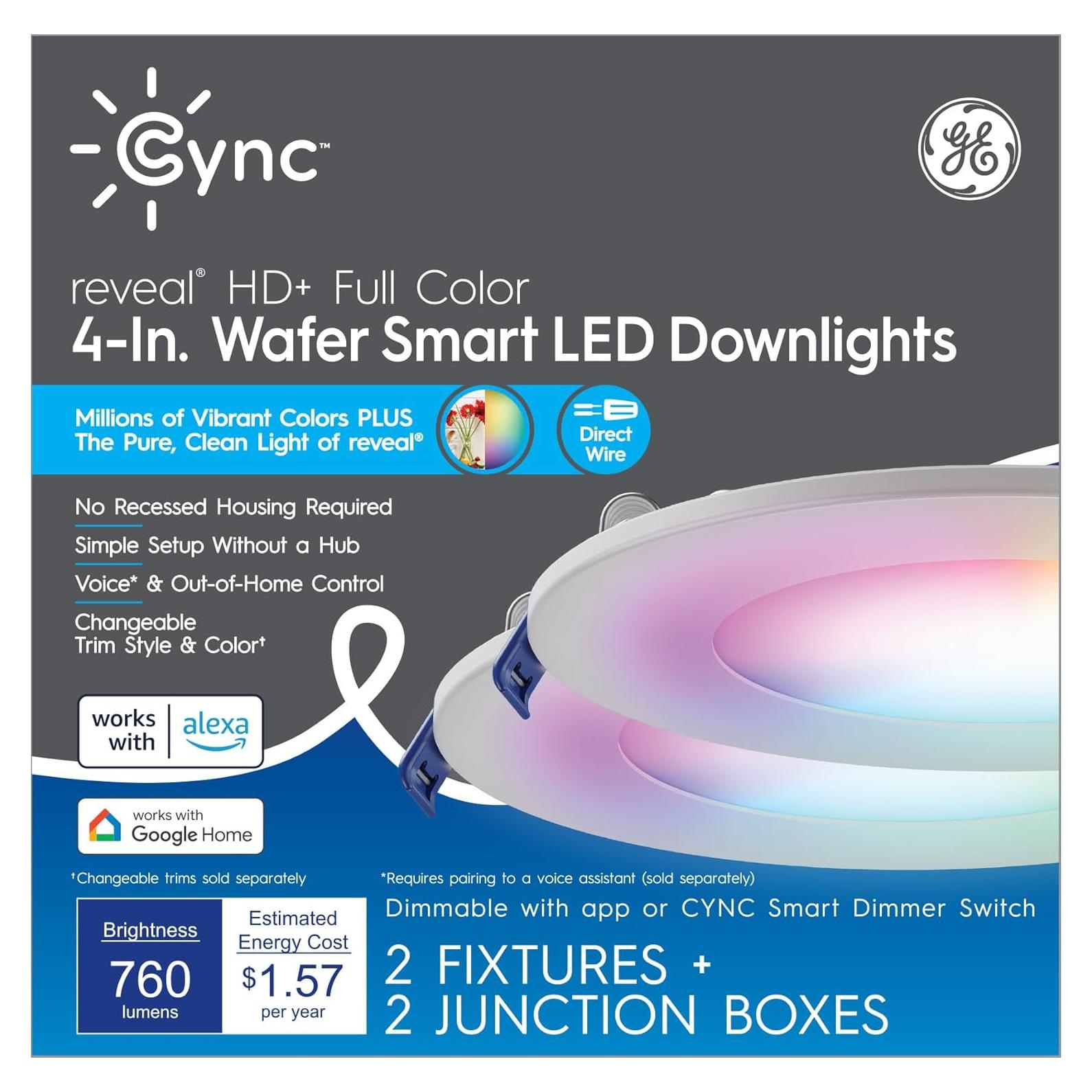 Downlight LED Inteligente Cync GE Reveal HD+ 10.16 cm 760 Lúmenes
