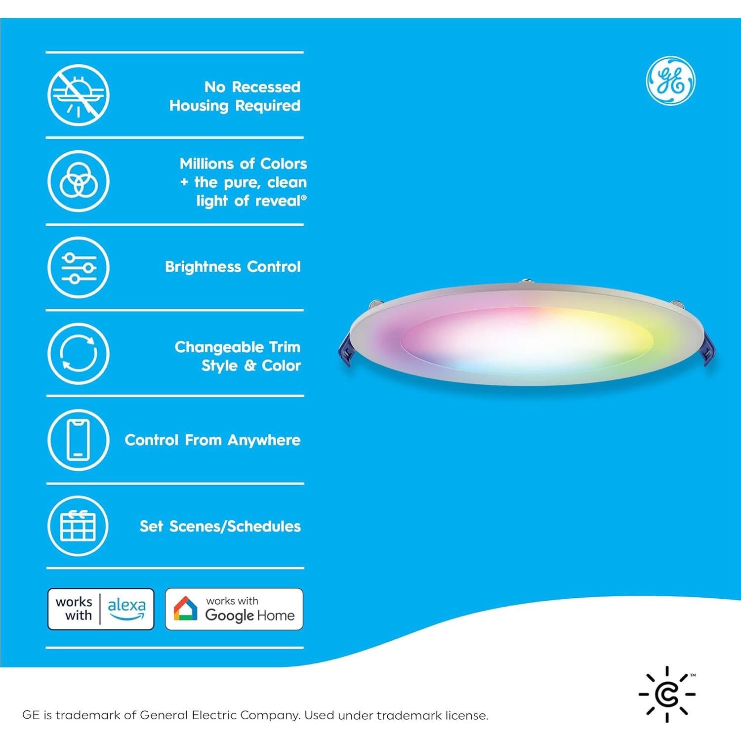 Downlight LED Inteligente Cync GE Reveal HD+ 10.16 cm 760 Lúmenes