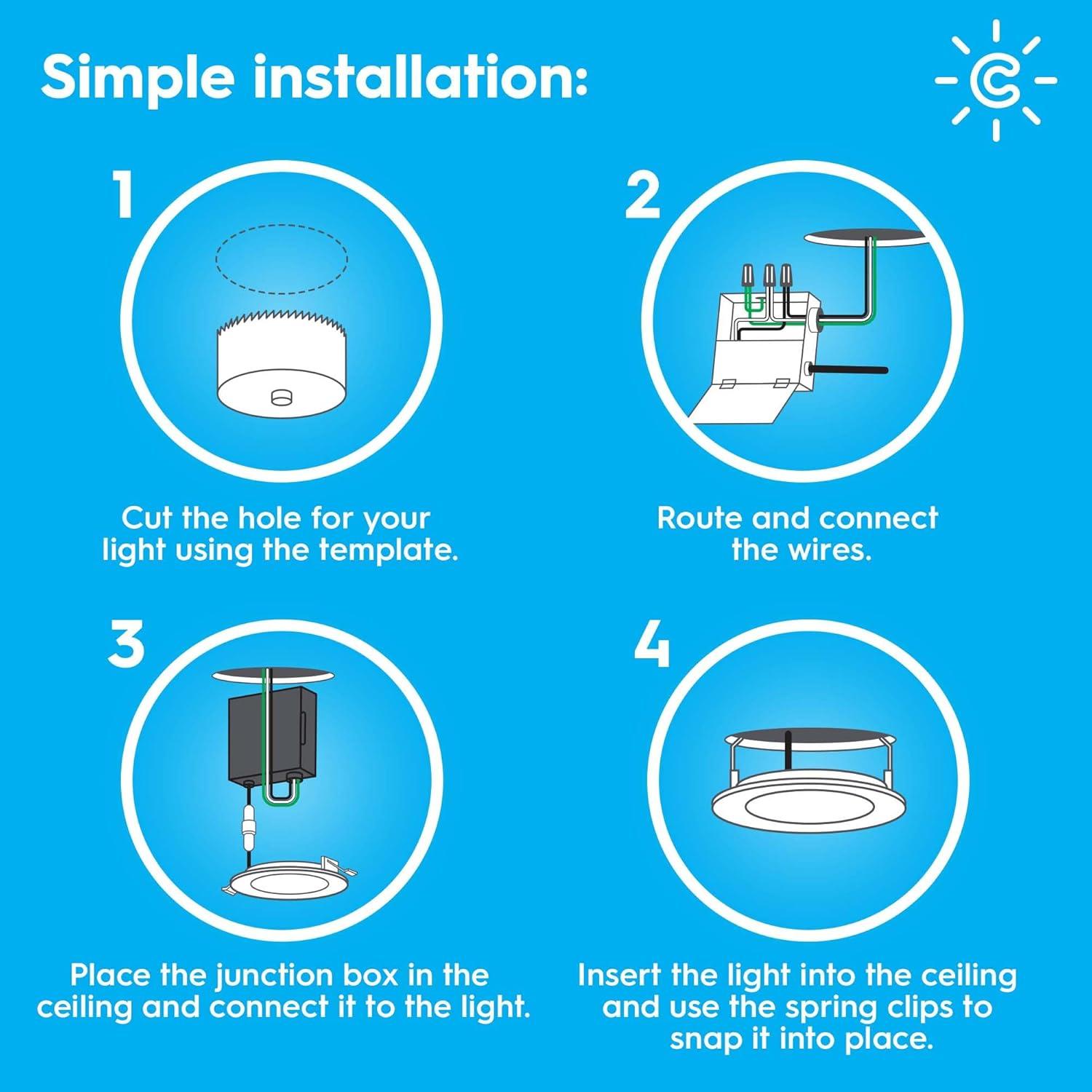 Downlight LED Inteligente Cync GE Reveal HD+ 10.16 cm 760 Lúmenes