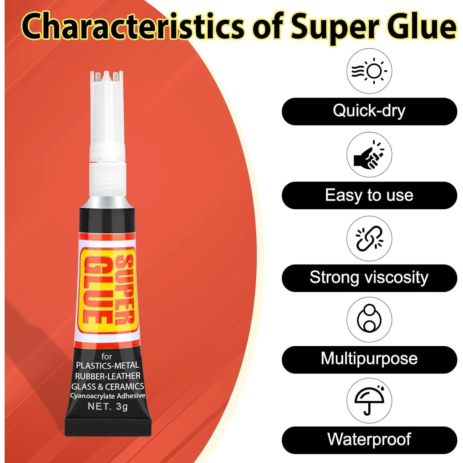 Super Pegamento Líquido Transparente WhizToys - 12 Tubos 3g