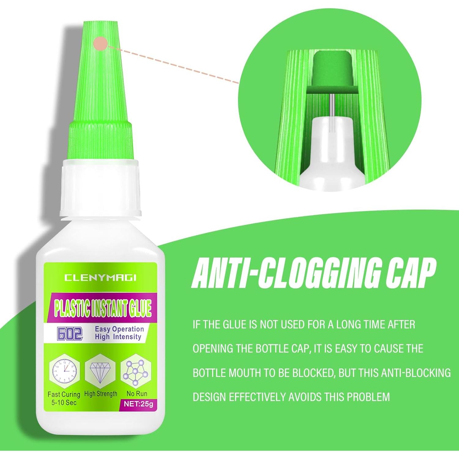 Super Pegamento Plástico ClenyMagi 25g - Secado Rápido, Impermeable