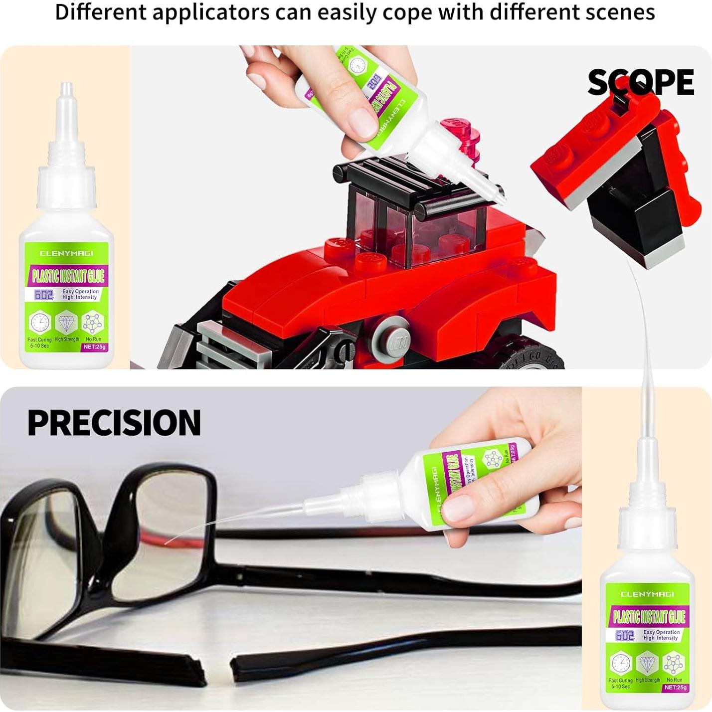 Super Pegamento Plástico ClenyMagi 25g - Secado Rápido, Impermeable