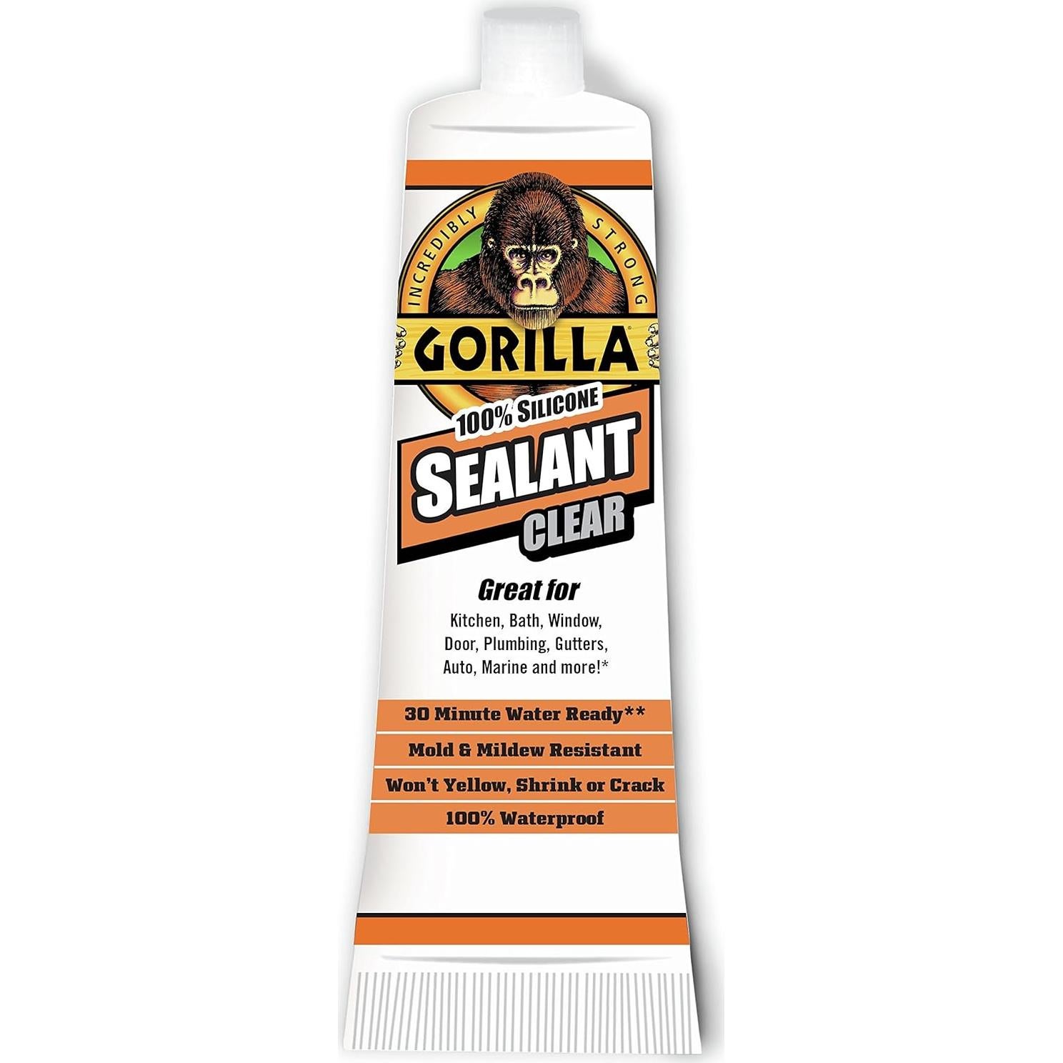 Sellador de Silicona Transparente Gorilla 2.8oz - Paquete de 5