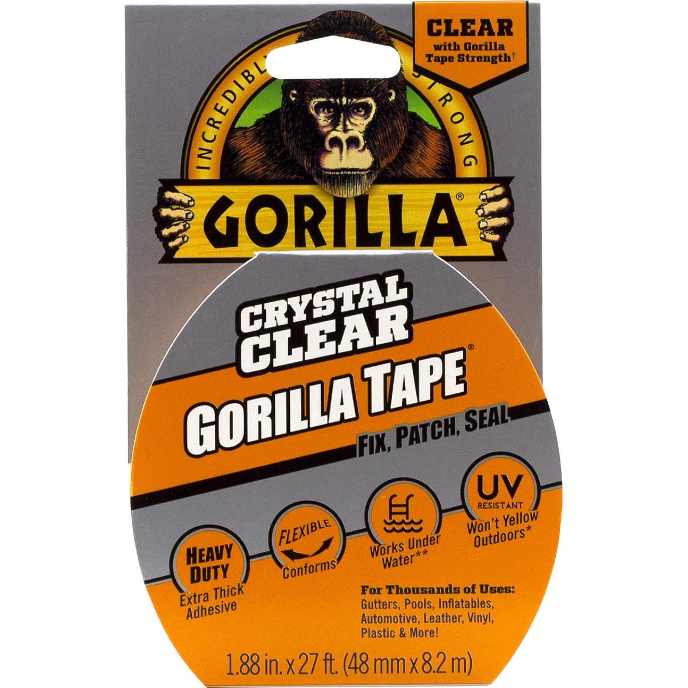 Cinta de Ducto Transparente Gorilla 4.8 cm x 8.2 m - Paquete de 4
