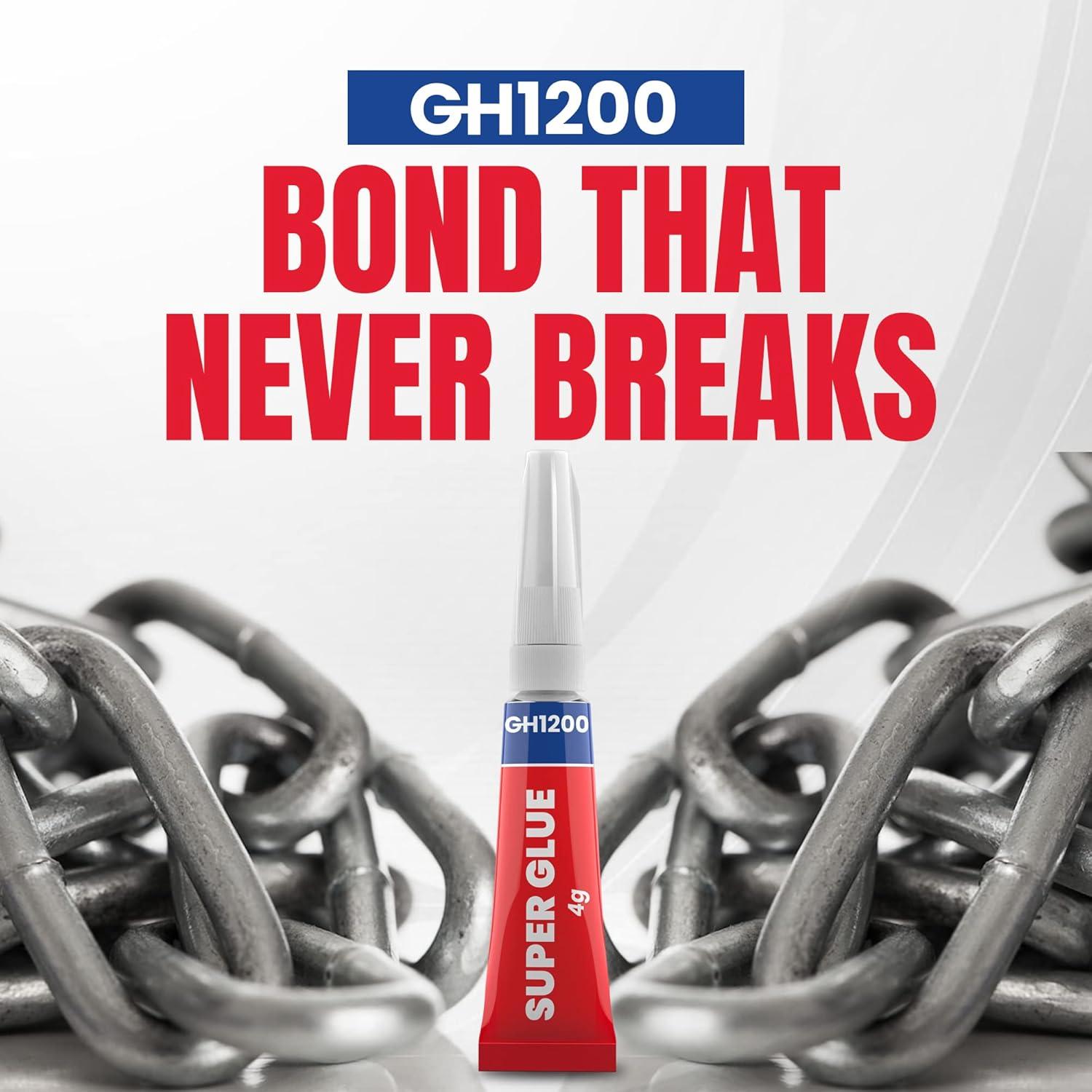 Super Pegamento Todo Propósito GH1200 4g x 8 Tubos Rápido