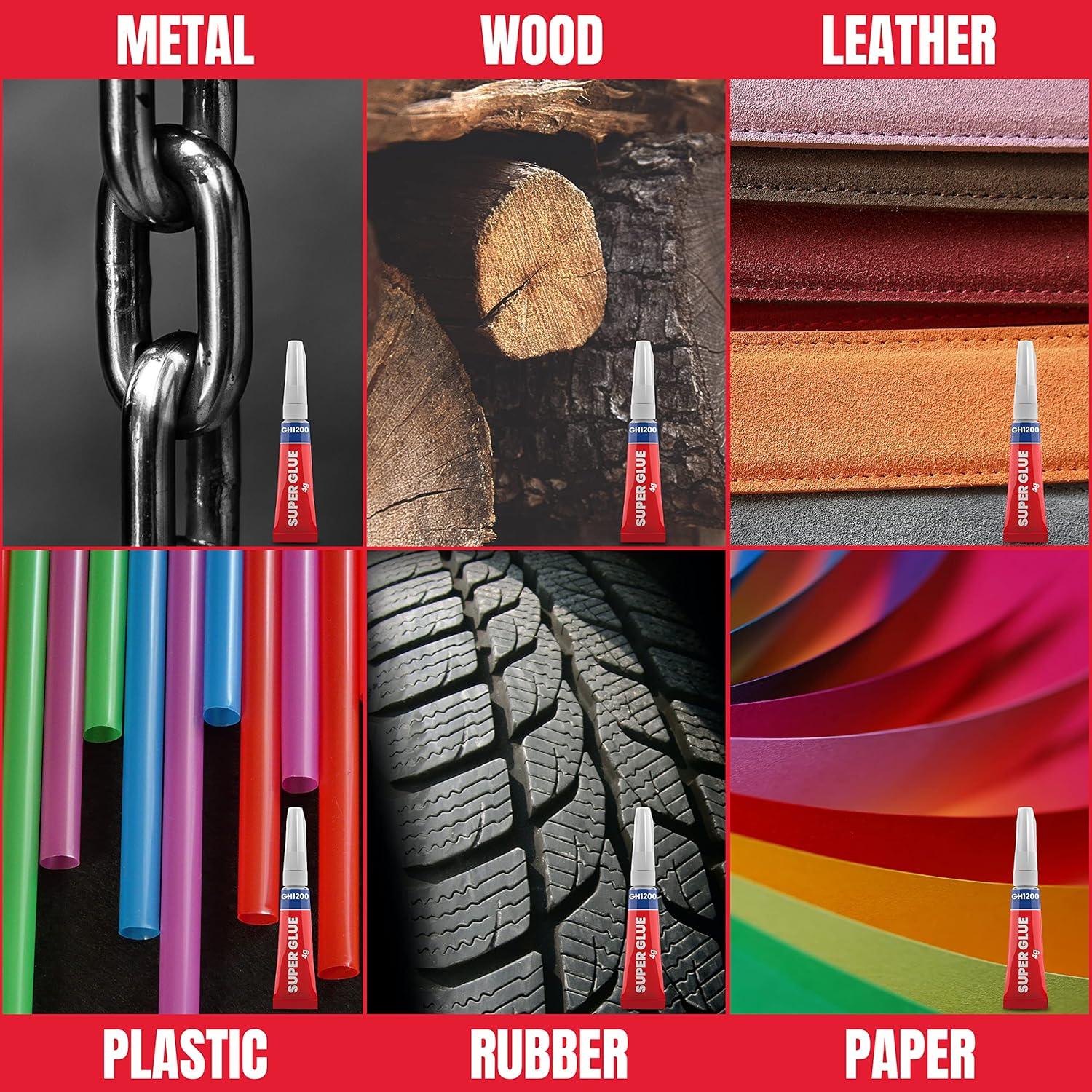 Super Pegamento Todo Propósito GH1200 4g x 8 Tubos Rápido